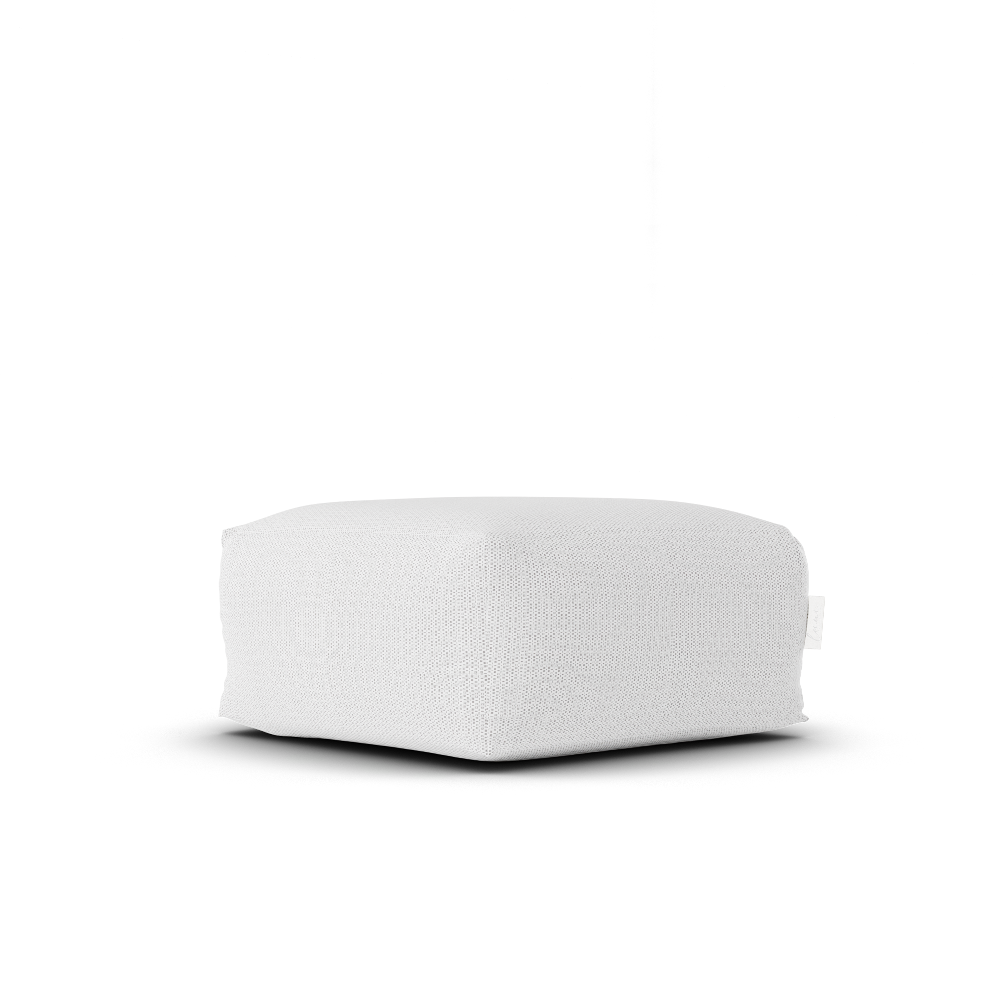 Laui Lounge™ - Puf cuadrado bohemio blanco
