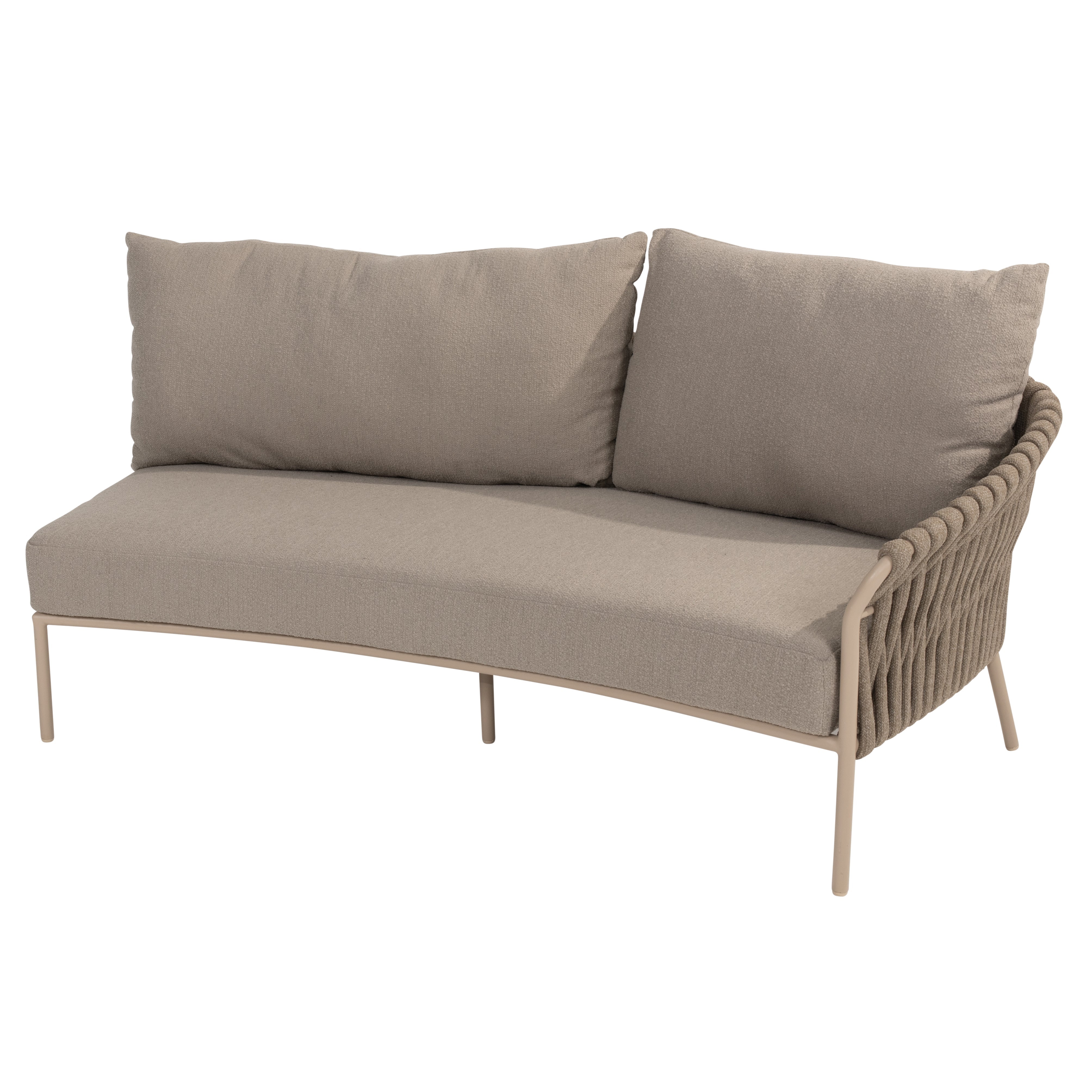 COMINO ORGANIC 2 SEATER LINKS ARM | LATTE MET 3 KUSSENS
