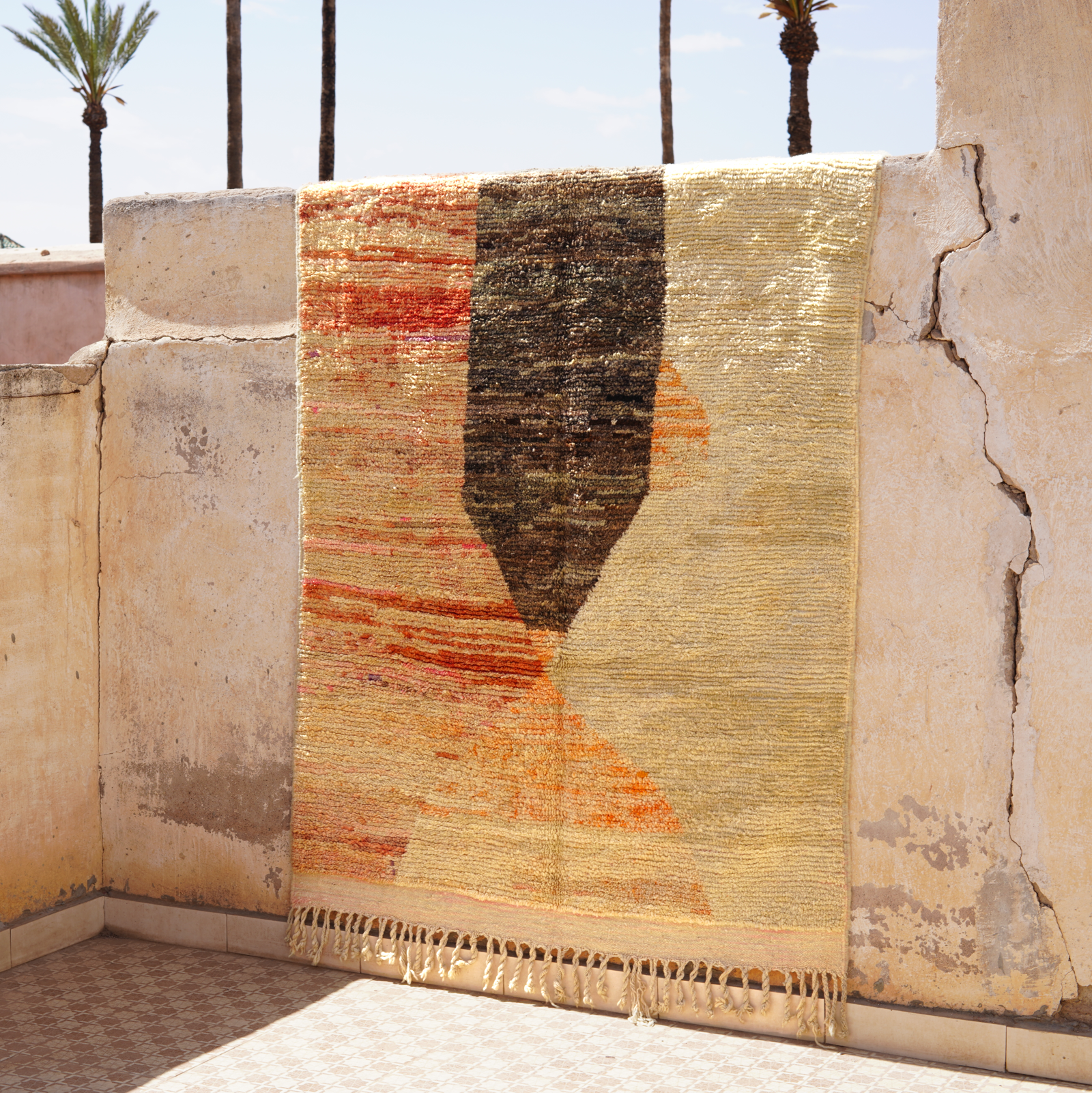 Alfombra bereber marroquí de lana | (ancho) 216 x (profundidad) 150 cm | #6162