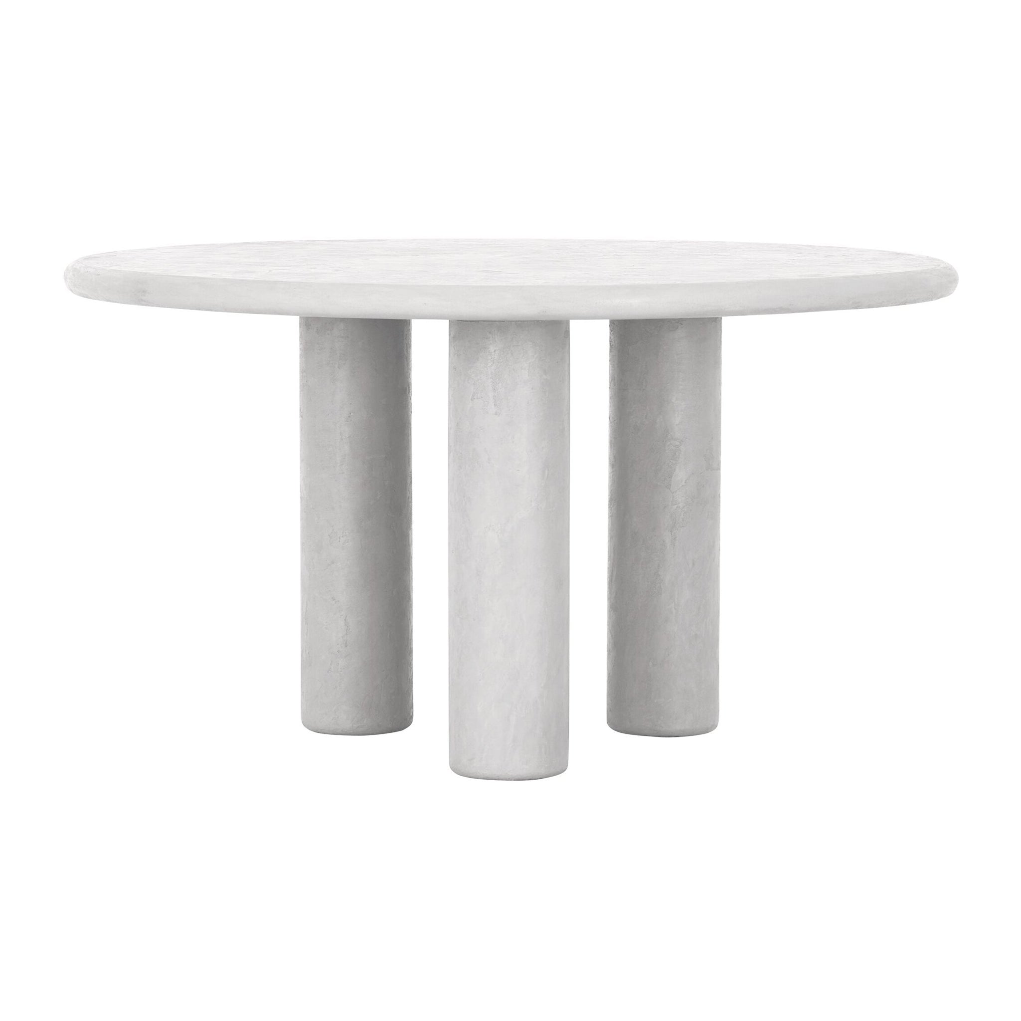 Mesa de comedor Clio Mortex de tiza | Ø140 cm