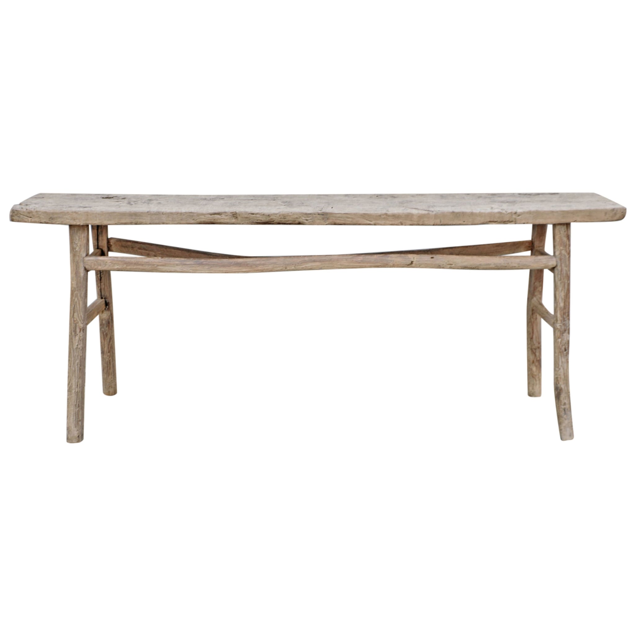 Consola de madera de olmo | 207 x 38 x 83 cm | #009-0003