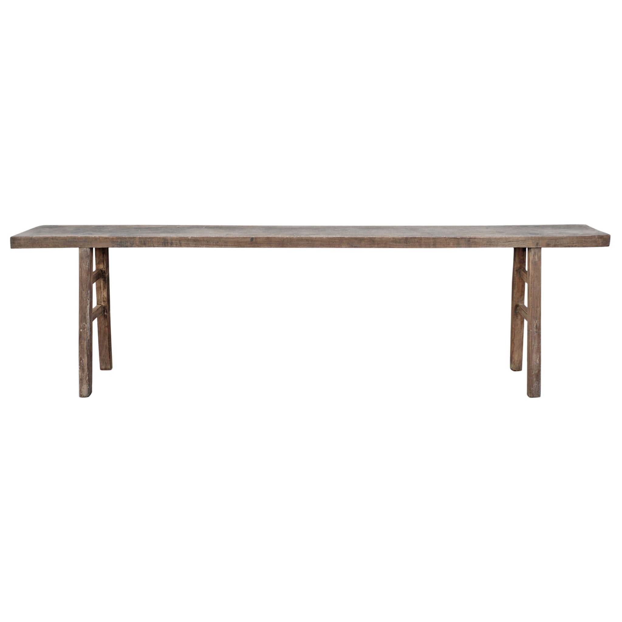 Mesa consola grande de madera de olmo | 228x30x80