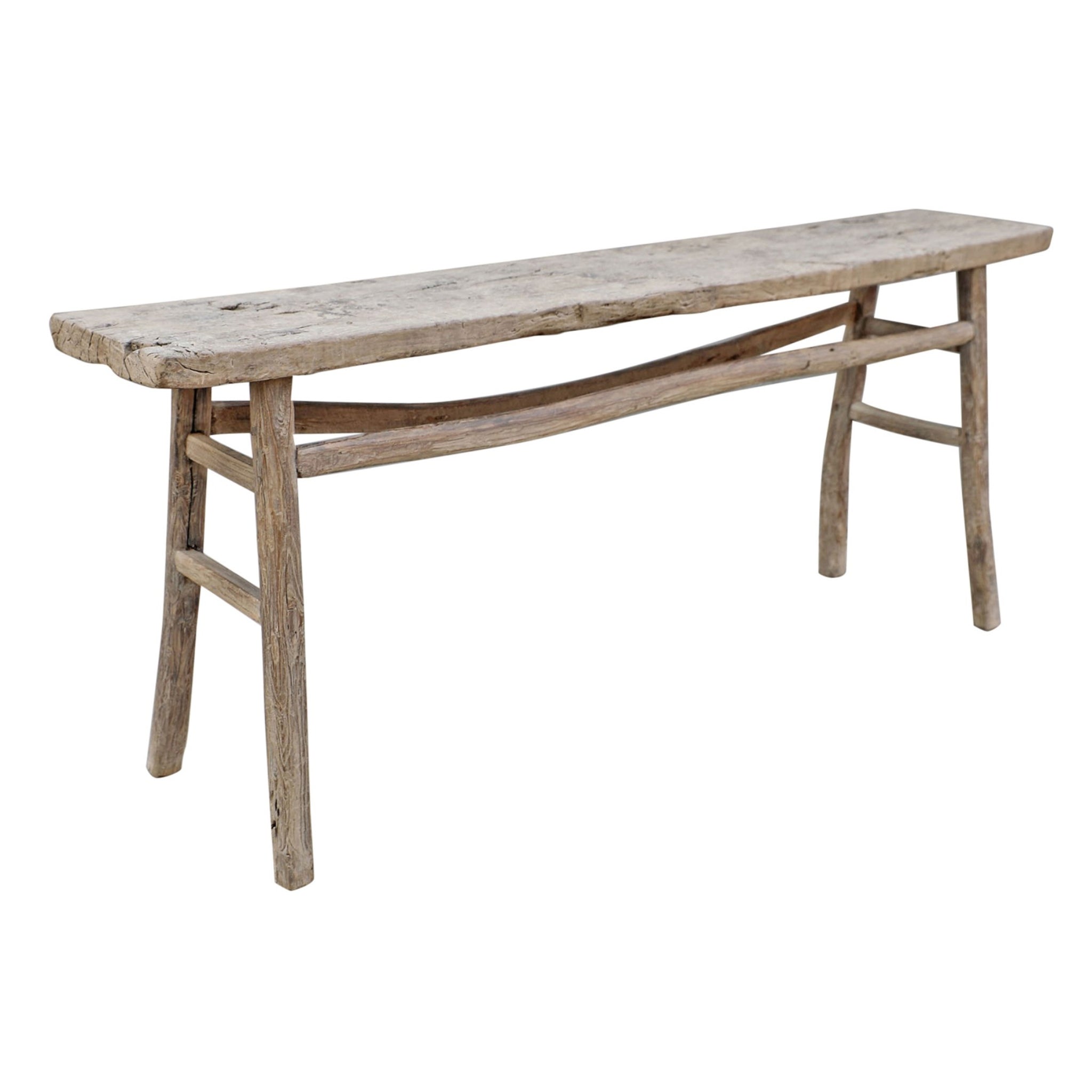 Consola de madera de olmo | 207 x 38 x 83 cm | #009-0003