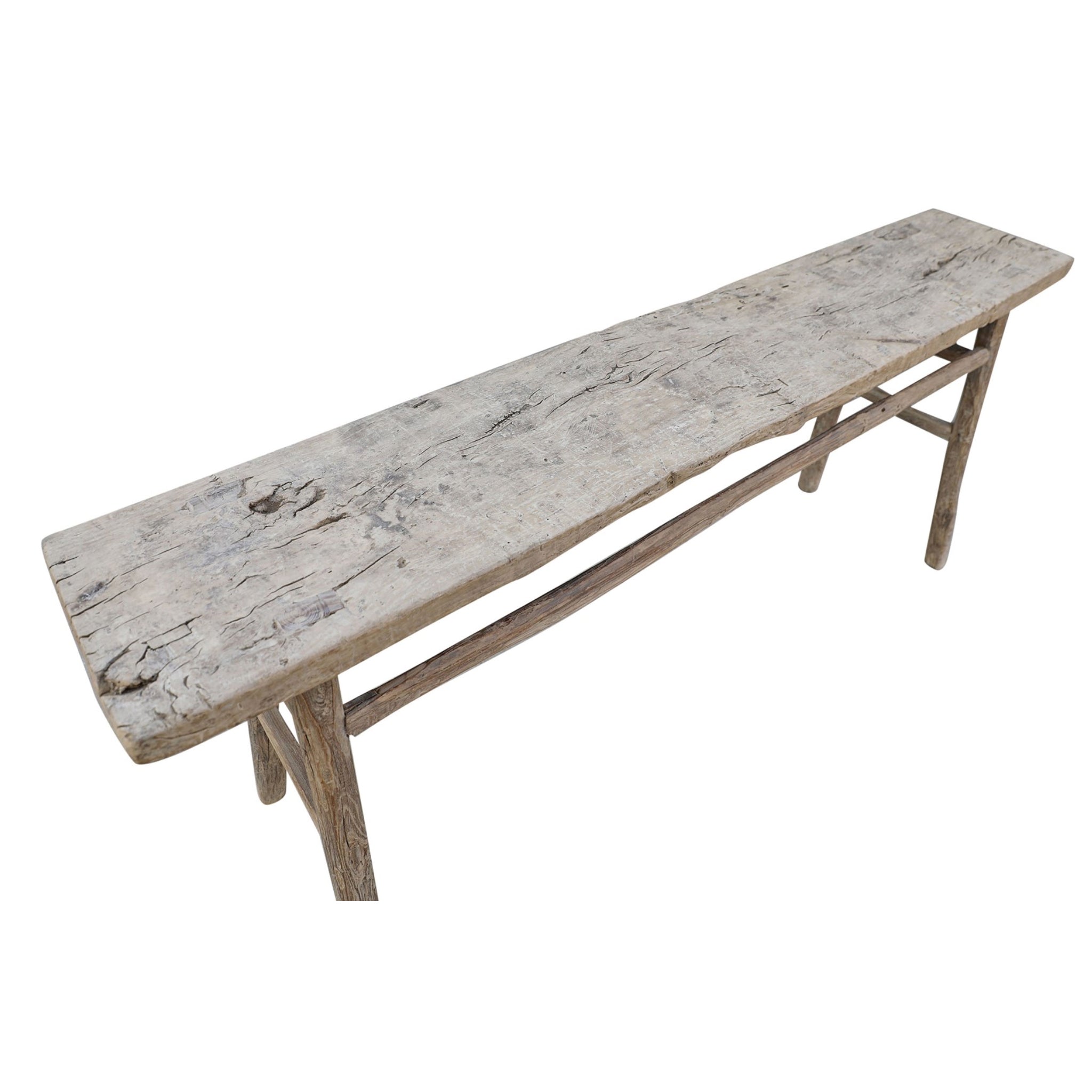 Consola de madera de olmo | 207 x 38 x 83 cm | #009-0003