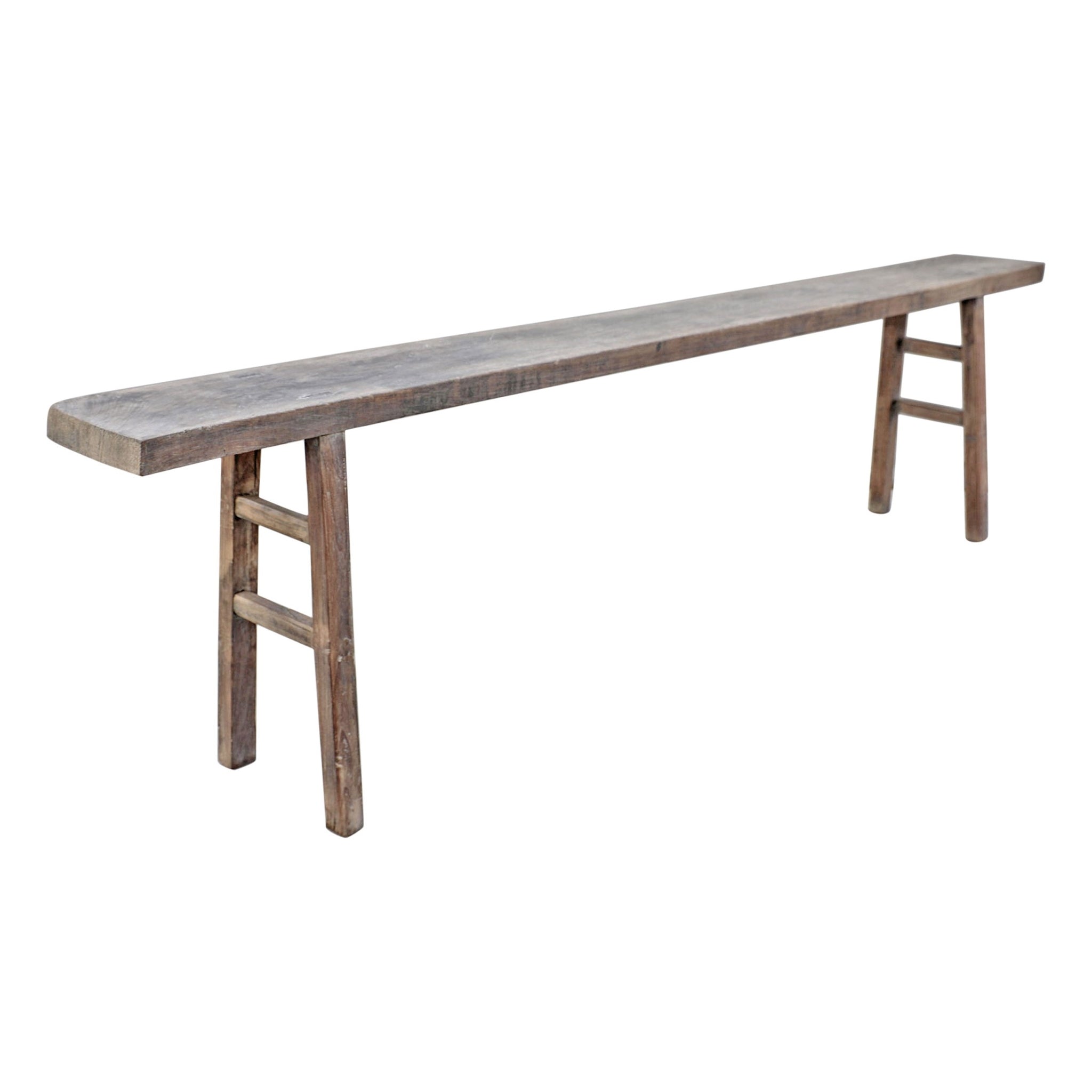 Mesa consola grande de madera de olmo | 228x30x80