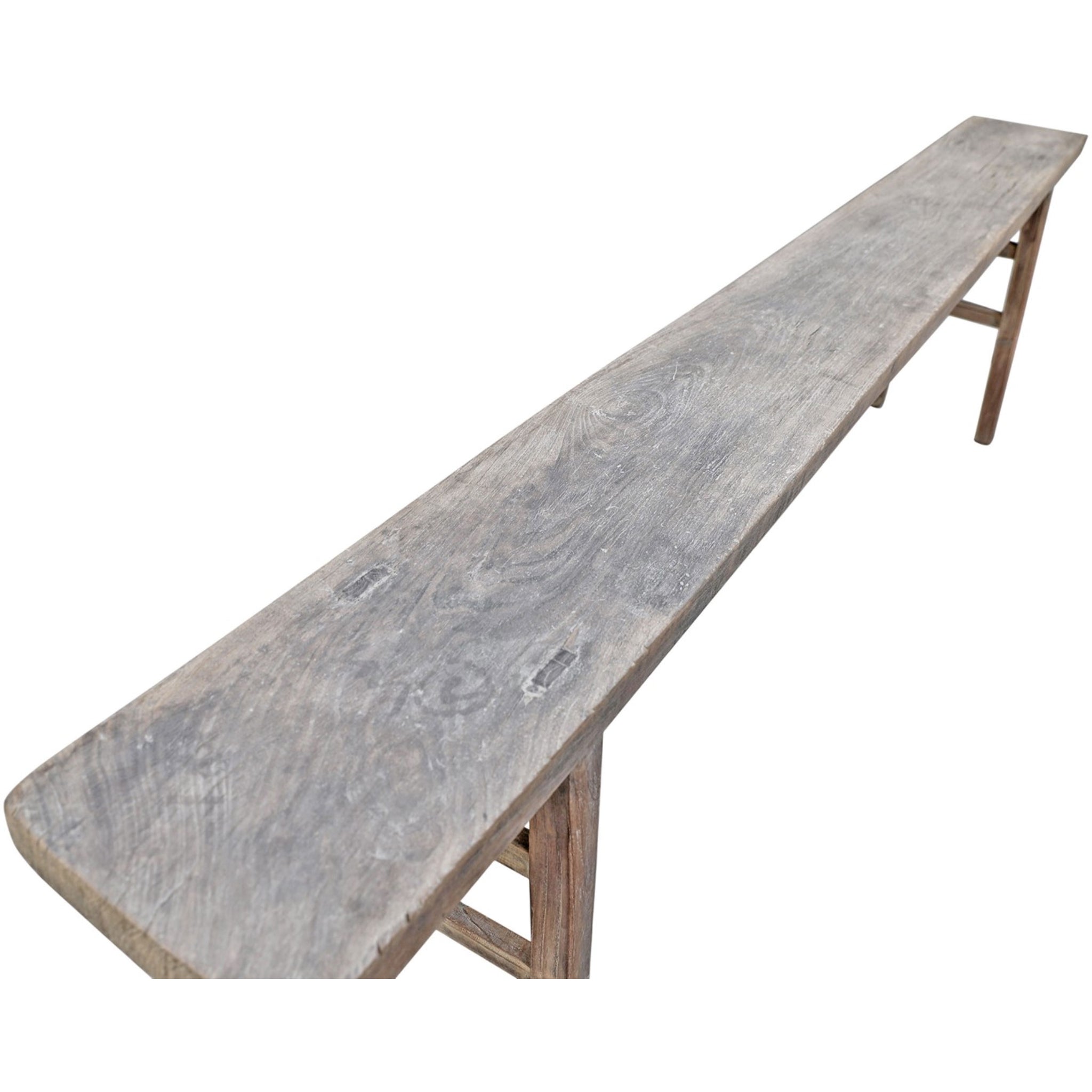 Mesa consola grande de madera de olmo | 228x30x80