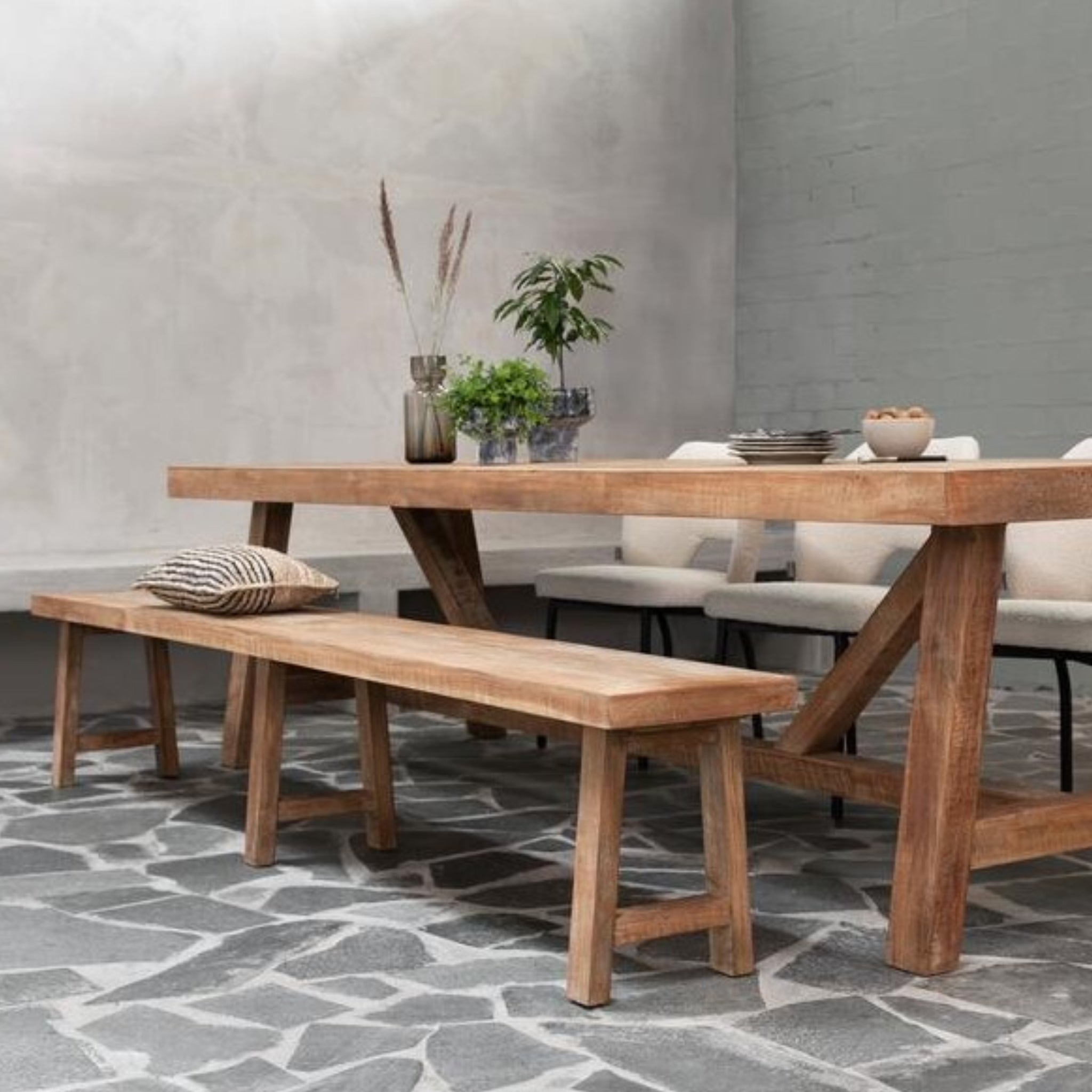 Mesa de comedor Donas | Teca | 250 x 100 cm