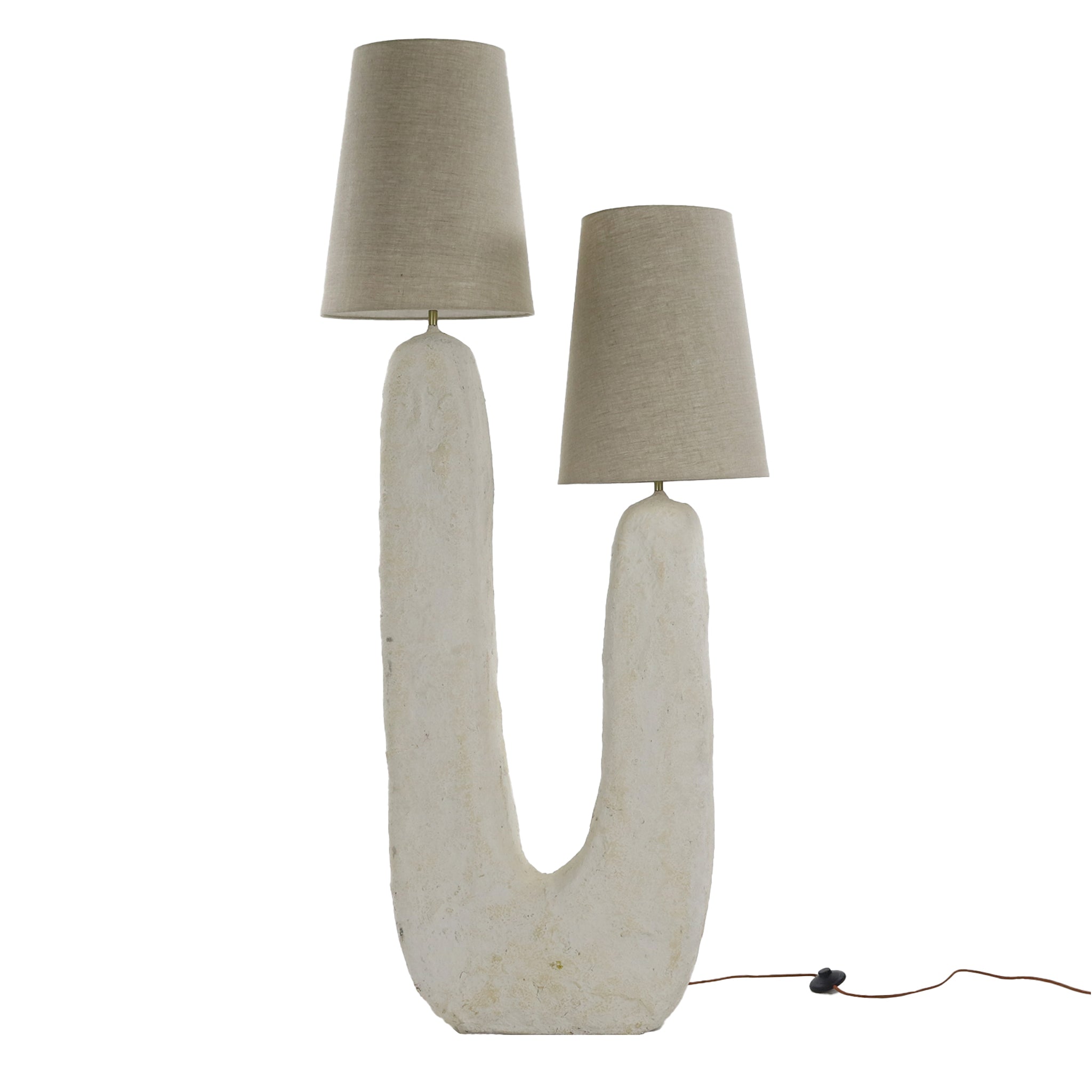 Eivissa Vloerlamp | Papier-maché / Beige | 70x35x170cm