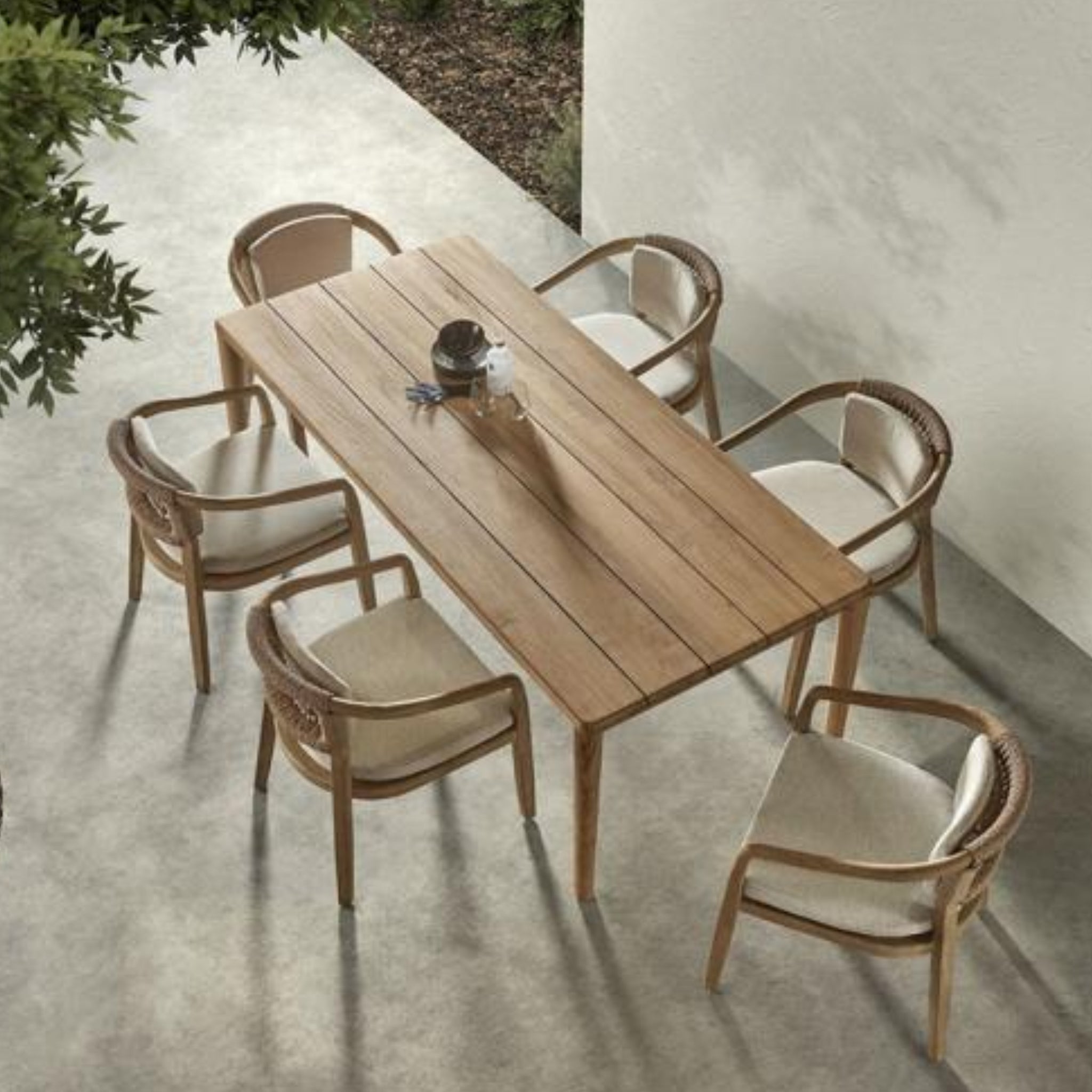 Elisa Buitenfauteuil | Teak Natuurlijk | Crème Kussen | Castle Line
