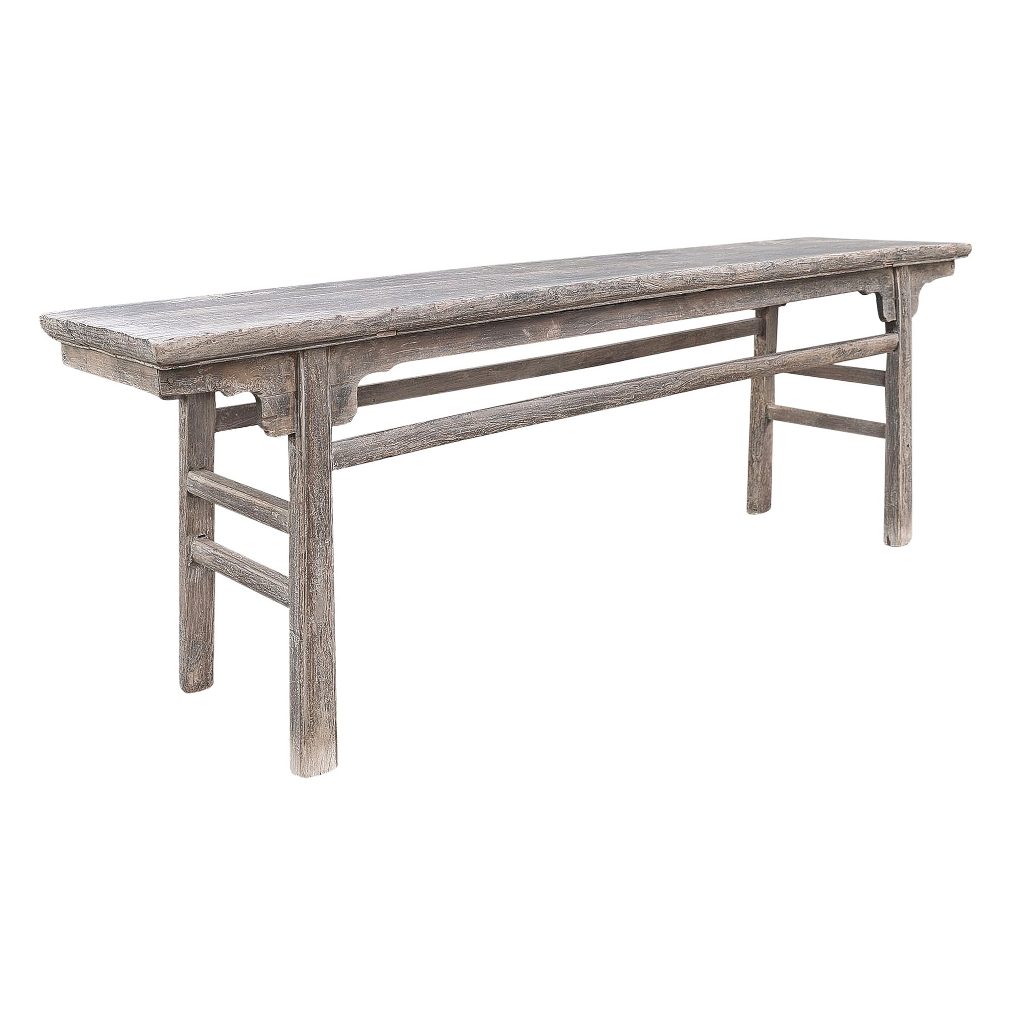 Consola de madera de olmo | 228 x 53 x 80 cm | #009-0002