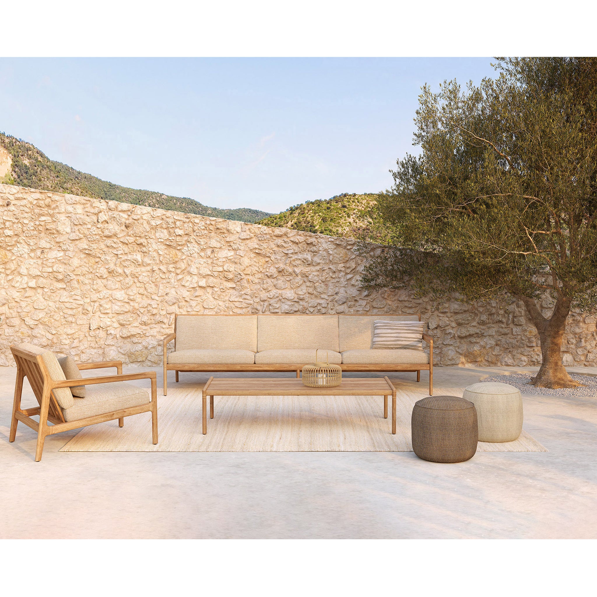 Ethnicraft | Sillón de exterior Jack | 3+ plazas | Natural