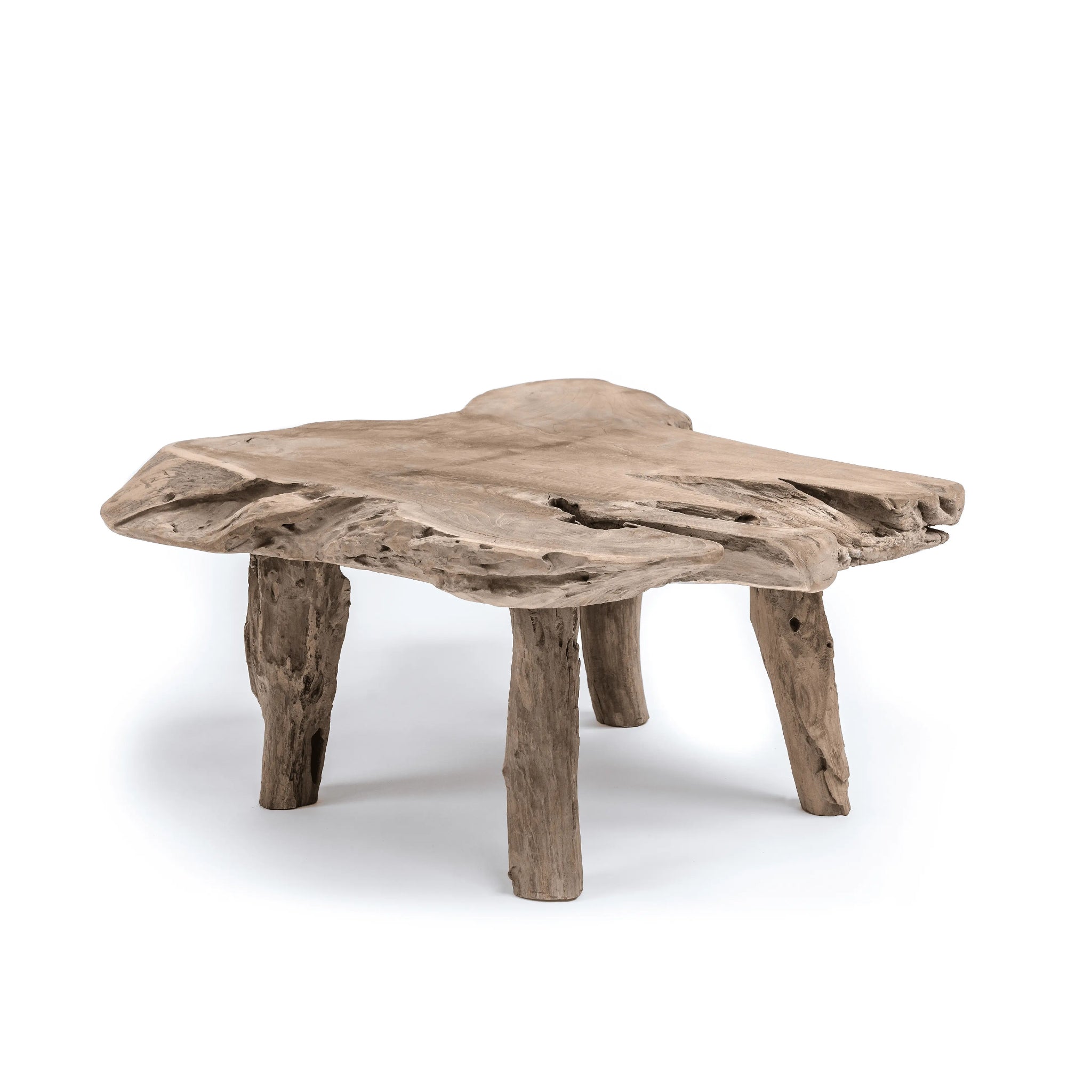 Gommaire | Mesa de centro de forma natural | 85/100 cm de largo x 35/45 cm de ancho x 40 cm de alto