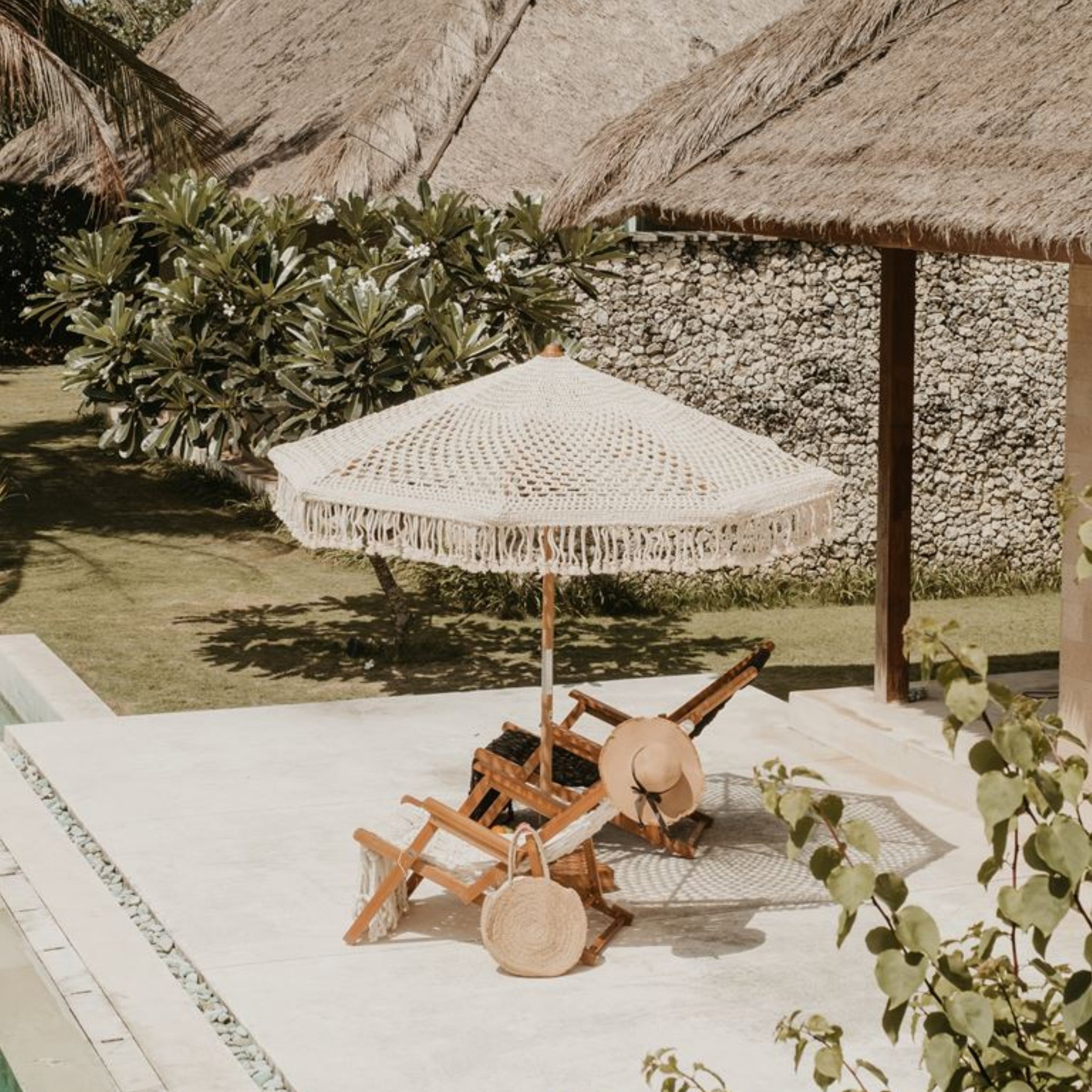 Hand-knotted Parasol Fringes | Extra fringe | Cream | 250cm