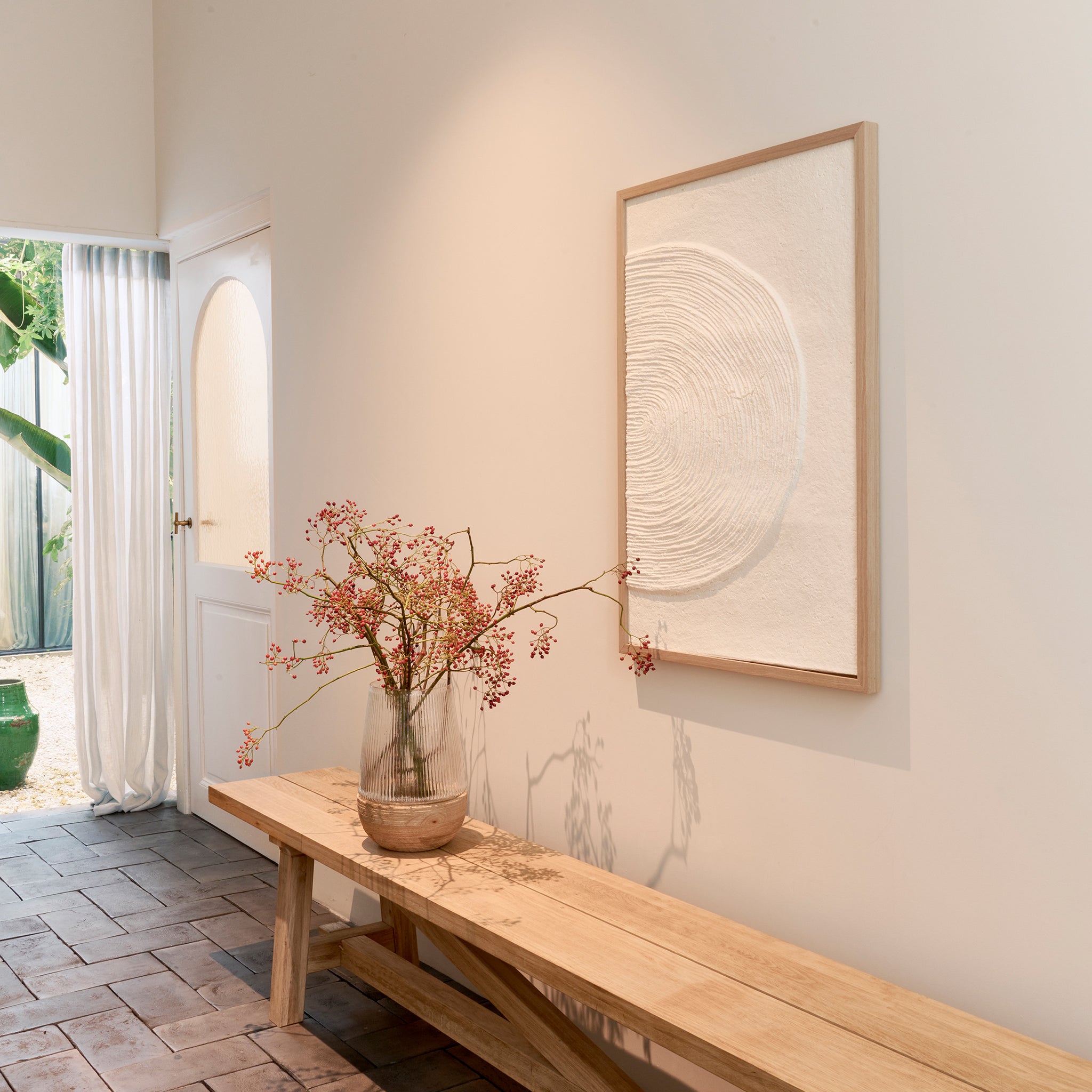 Arte mural ilusorio | Papel maché con madera | 60 x 90 cm