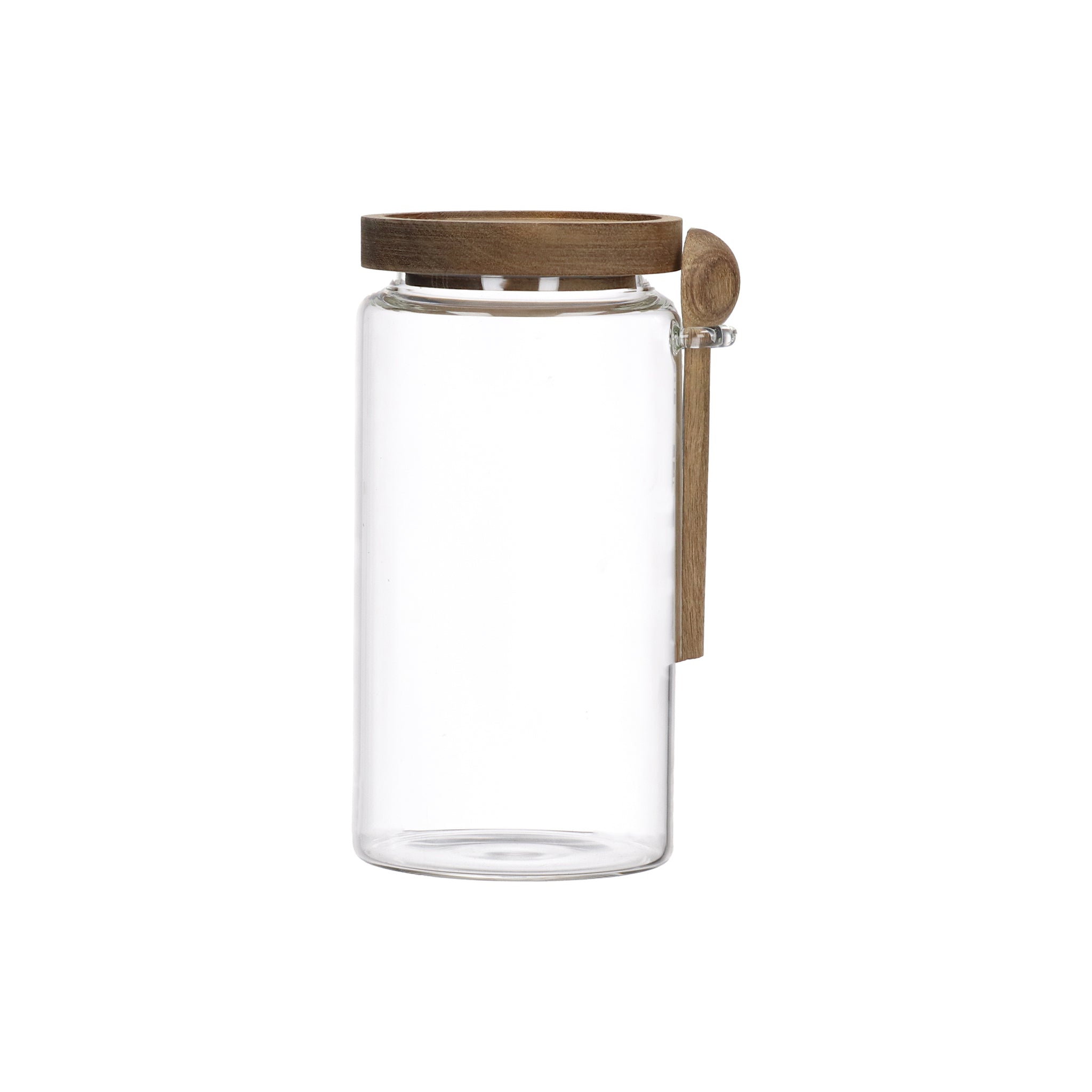 Jar With Lid | Glass With Wood | Ø10x20cm
