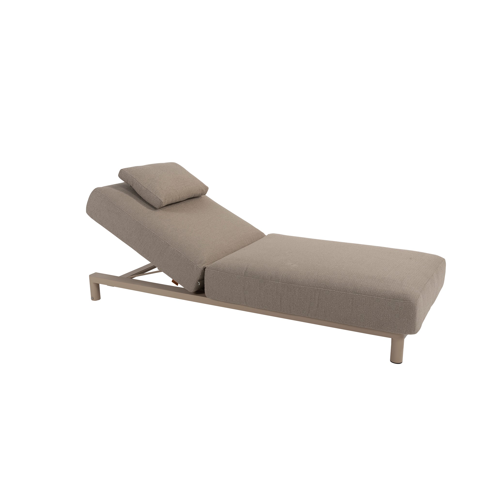 Madeira sunbed with cushion and head support | Latte