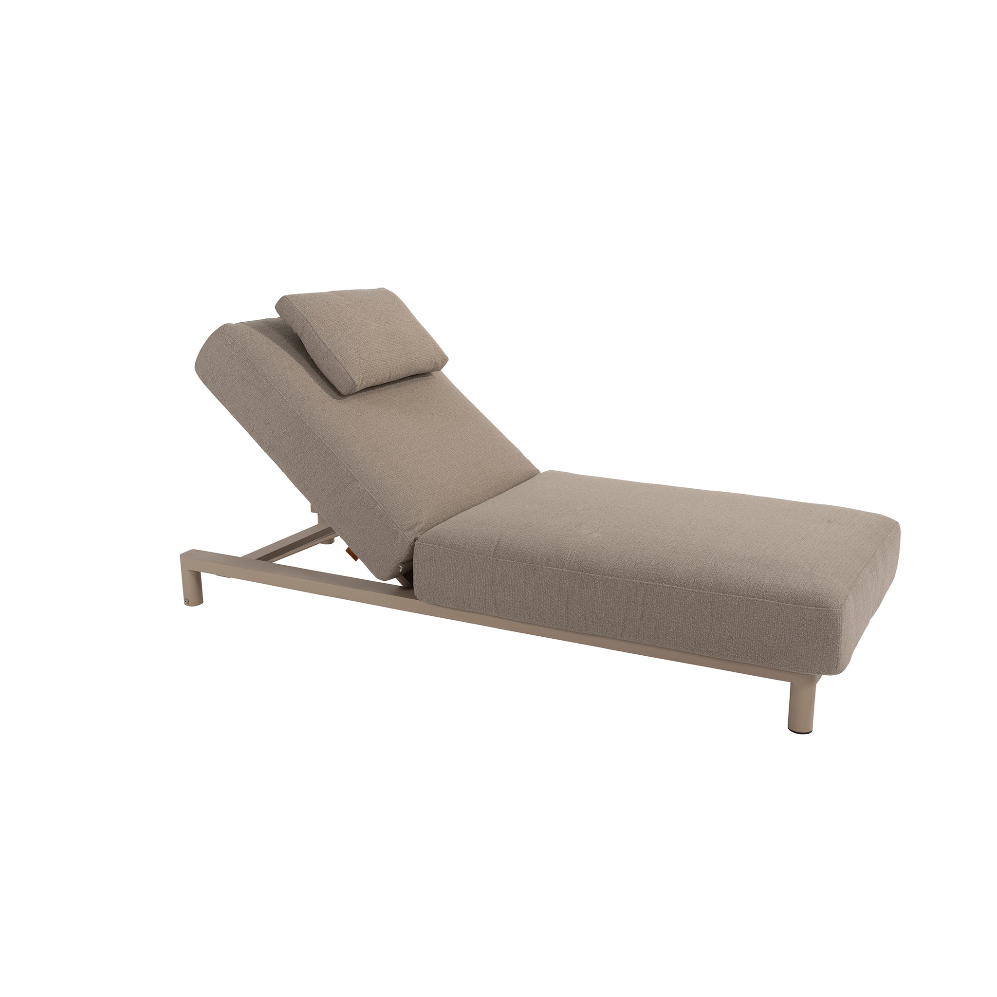Madeira sunbed with cushion and head support | Latte