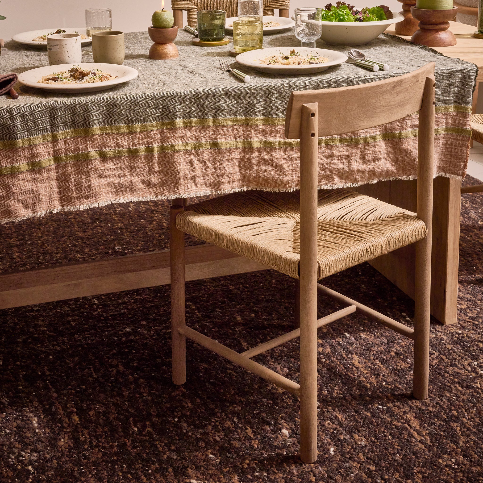 Silla de comedor Mesi | Roble y algas marinas | Natural