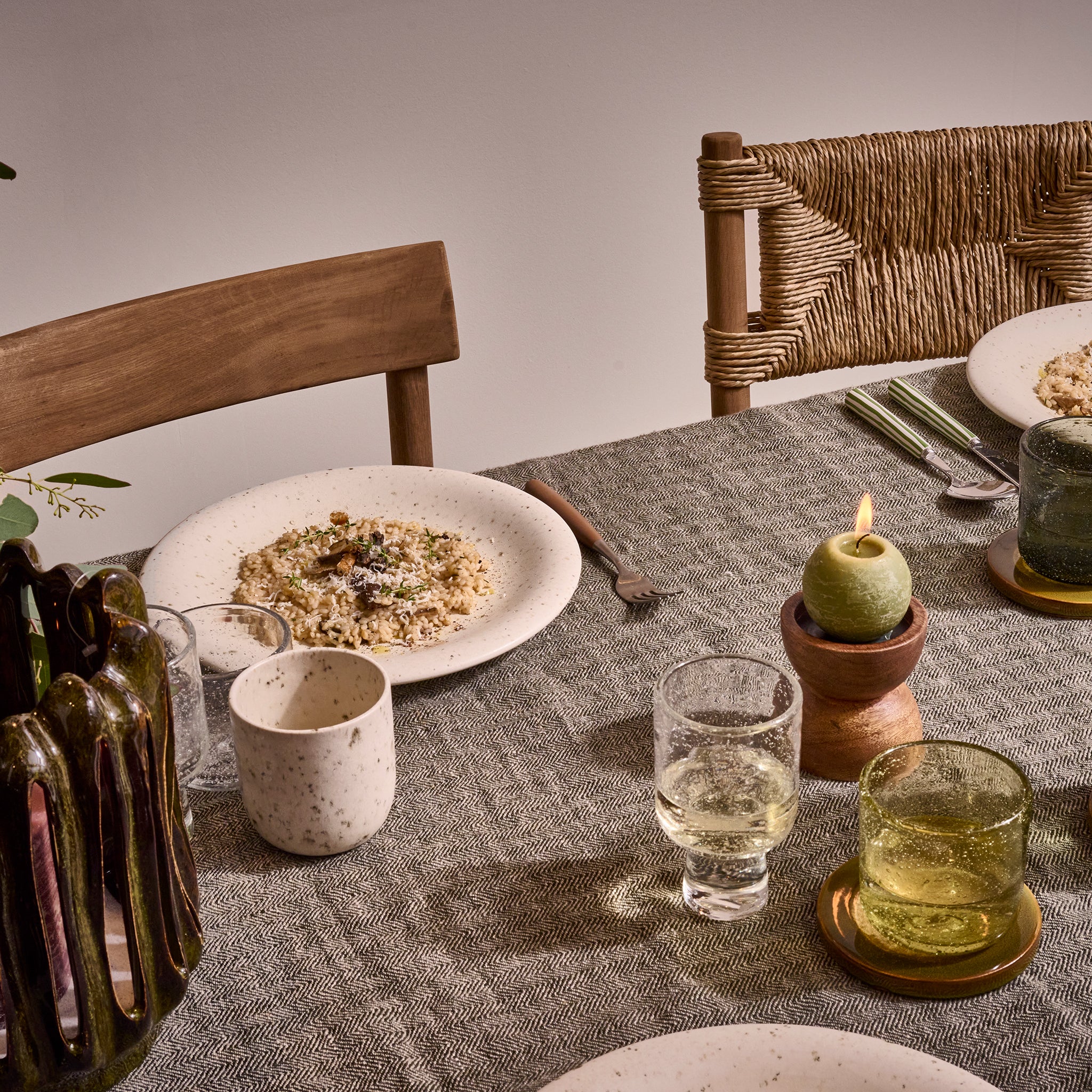 Silla de comedor Meri | Roble y algas marinas | Natural