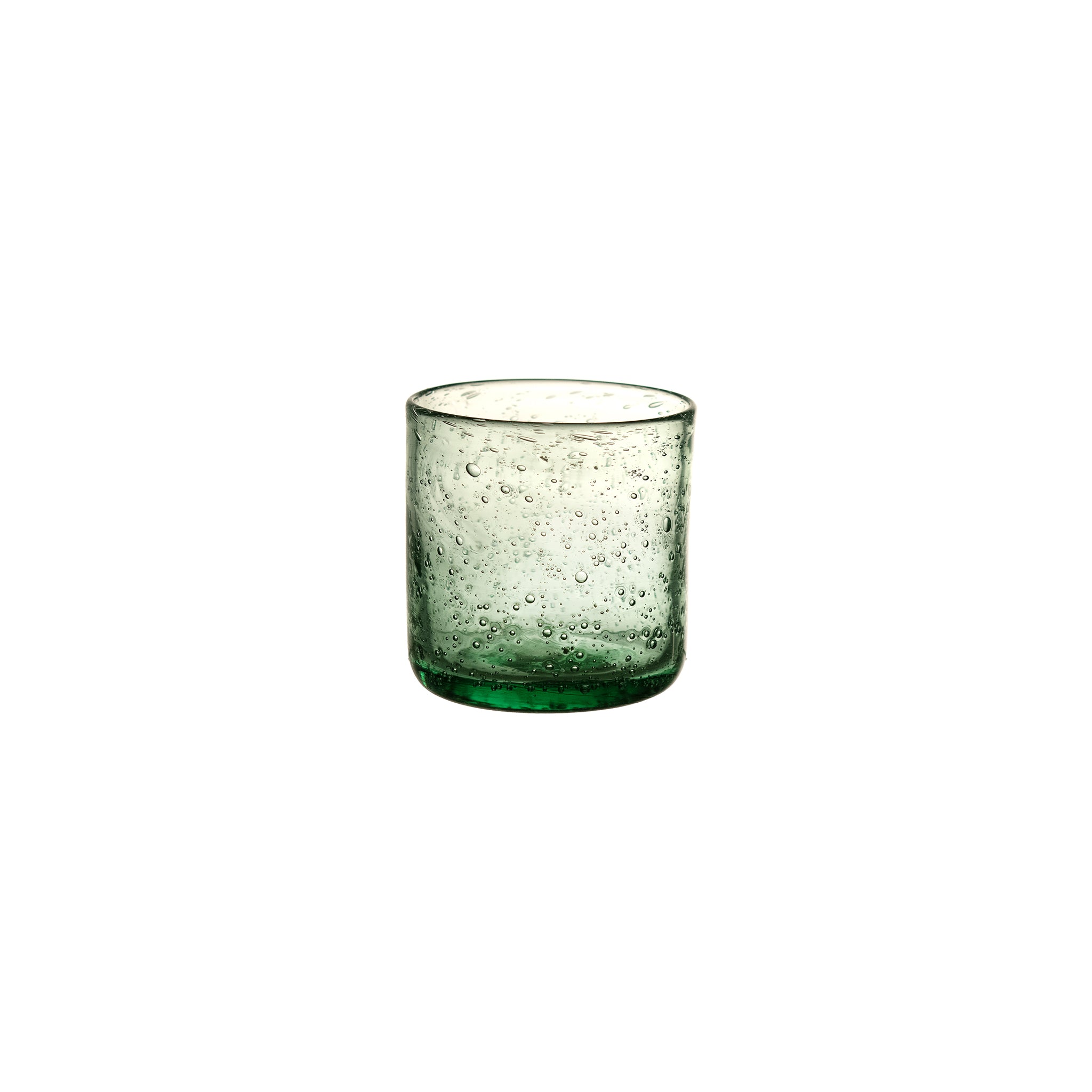 Vaso de burbujas de cristal | Verde claro | Ø8x8,2cm