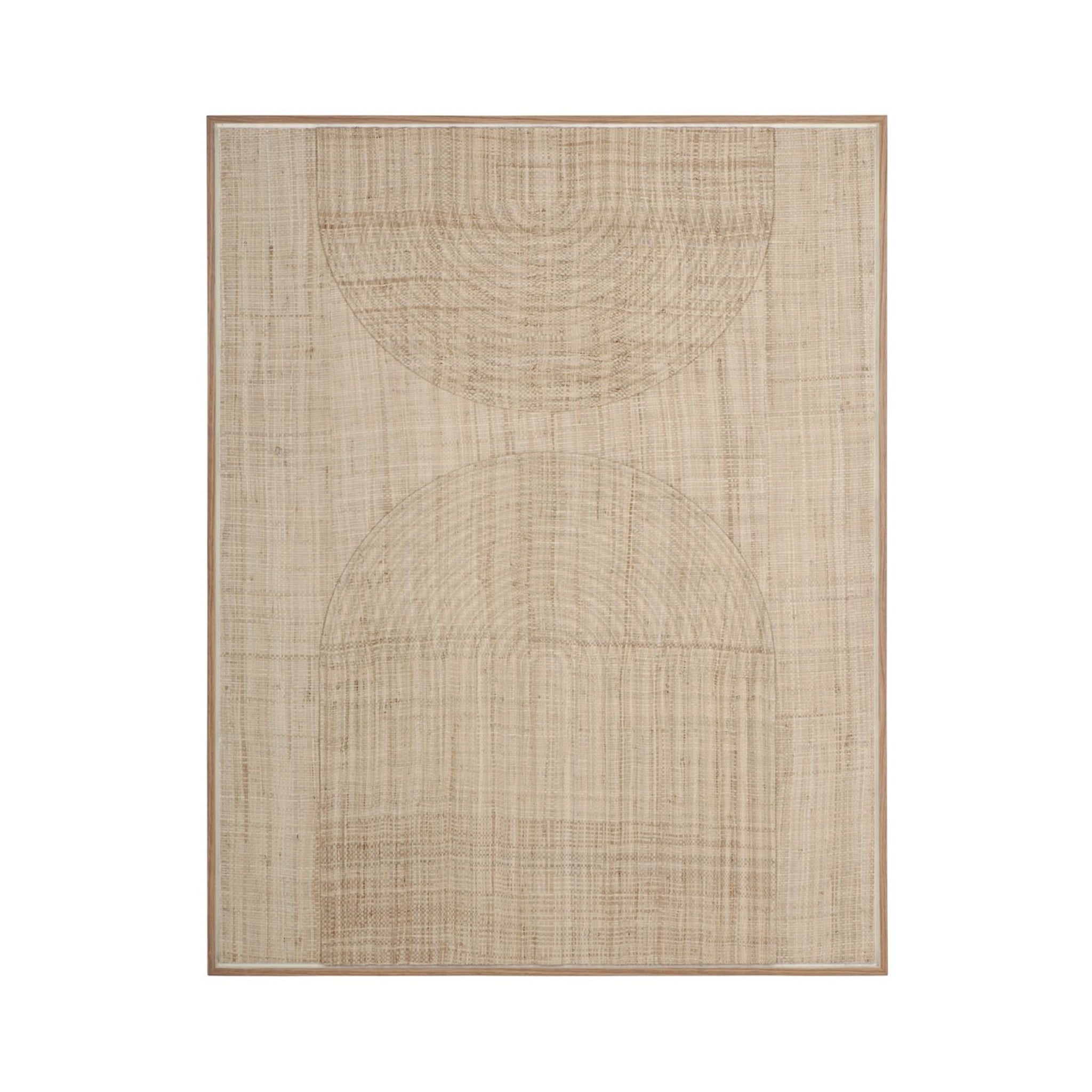 Arte mural Orba | Hoja de palma natural | 127 x 102 cm