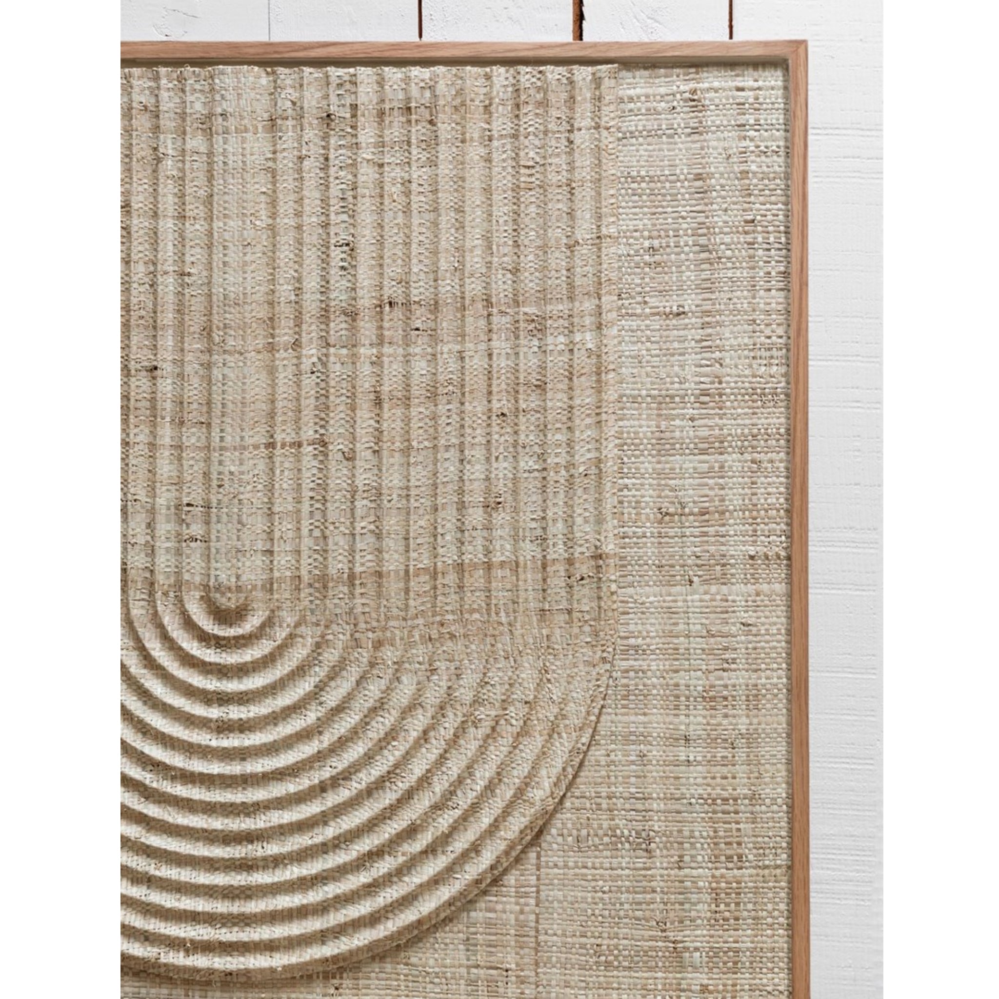 Arte mural Orba | Hoja de palma natural | 102 x 76 cm