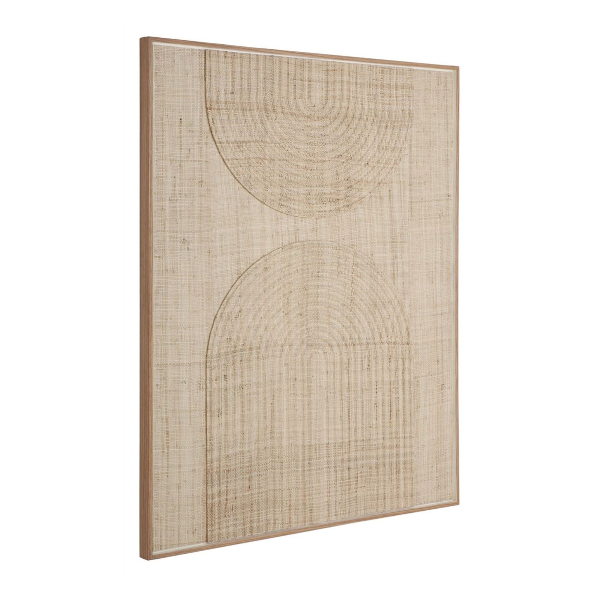Arte mural Orba | Hoja de palma natural | 127 x 102 cm