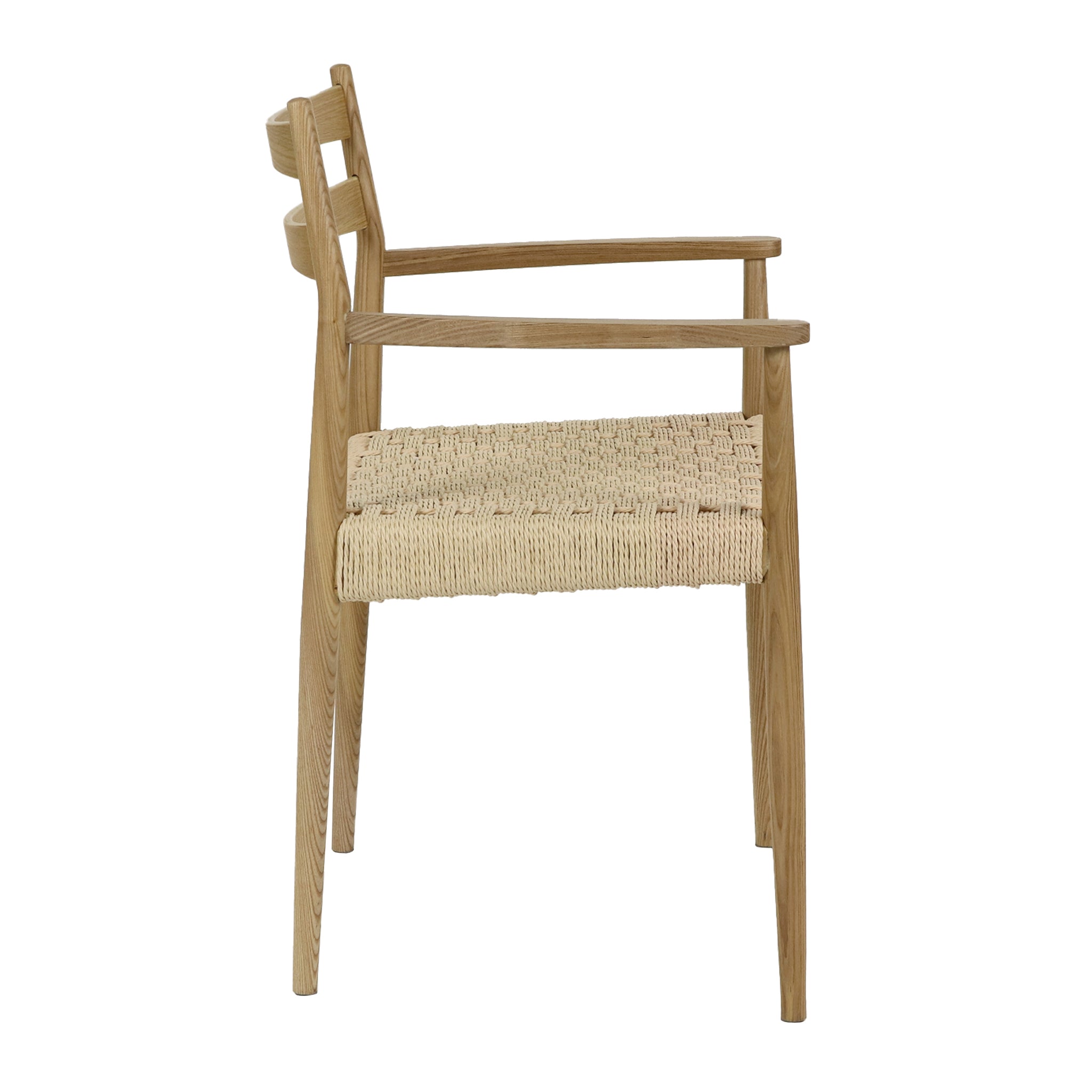 Silla de comedor Ponou | Madera de fresno y papel | Natural