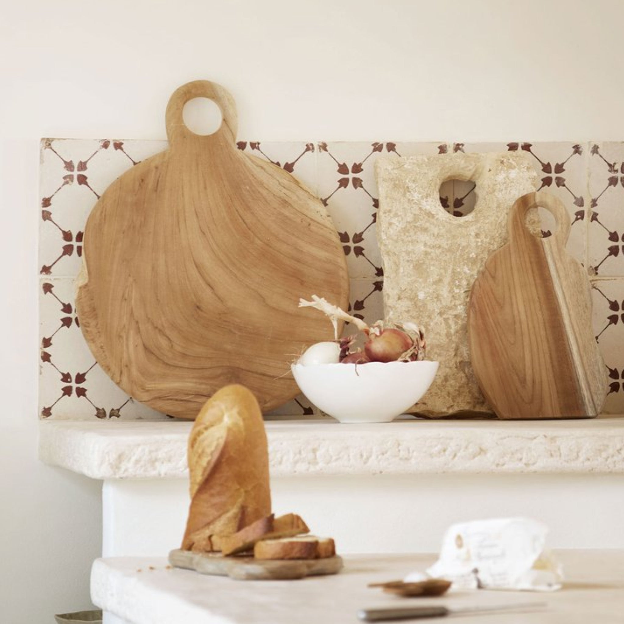Tabla redonda de teca | Ø 40 CM