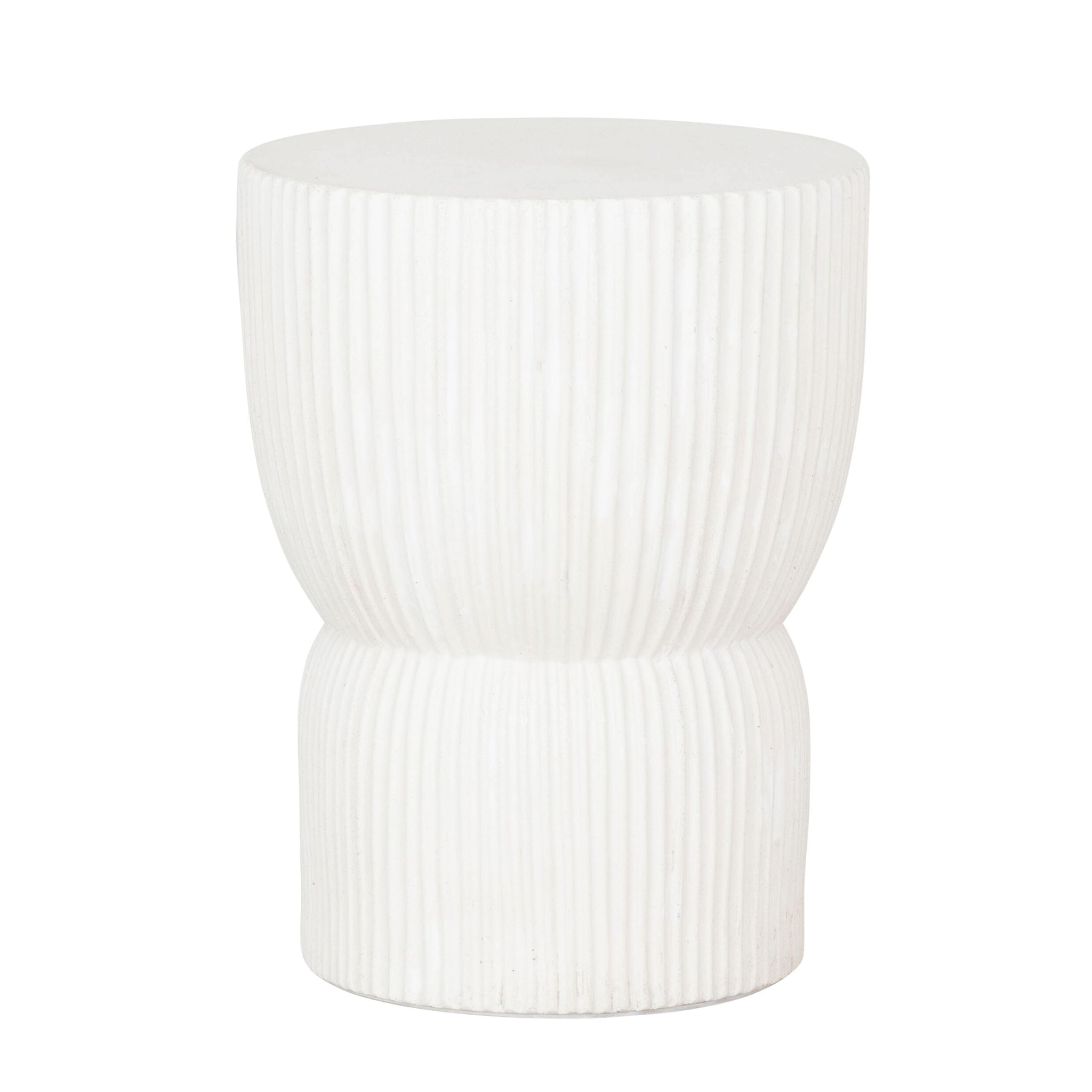 Mesa auxiliar Lineo Ø30 | Fibrocemento Blanco