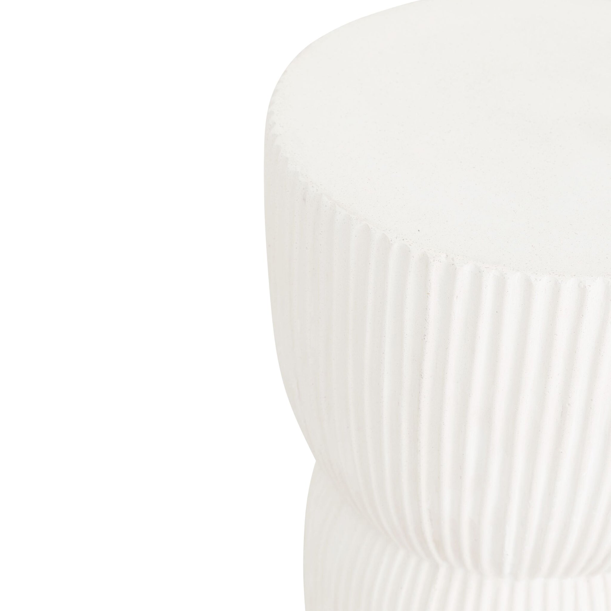 Mesa auxiliar Lineo Ø30 | Fibrocemento Blanco