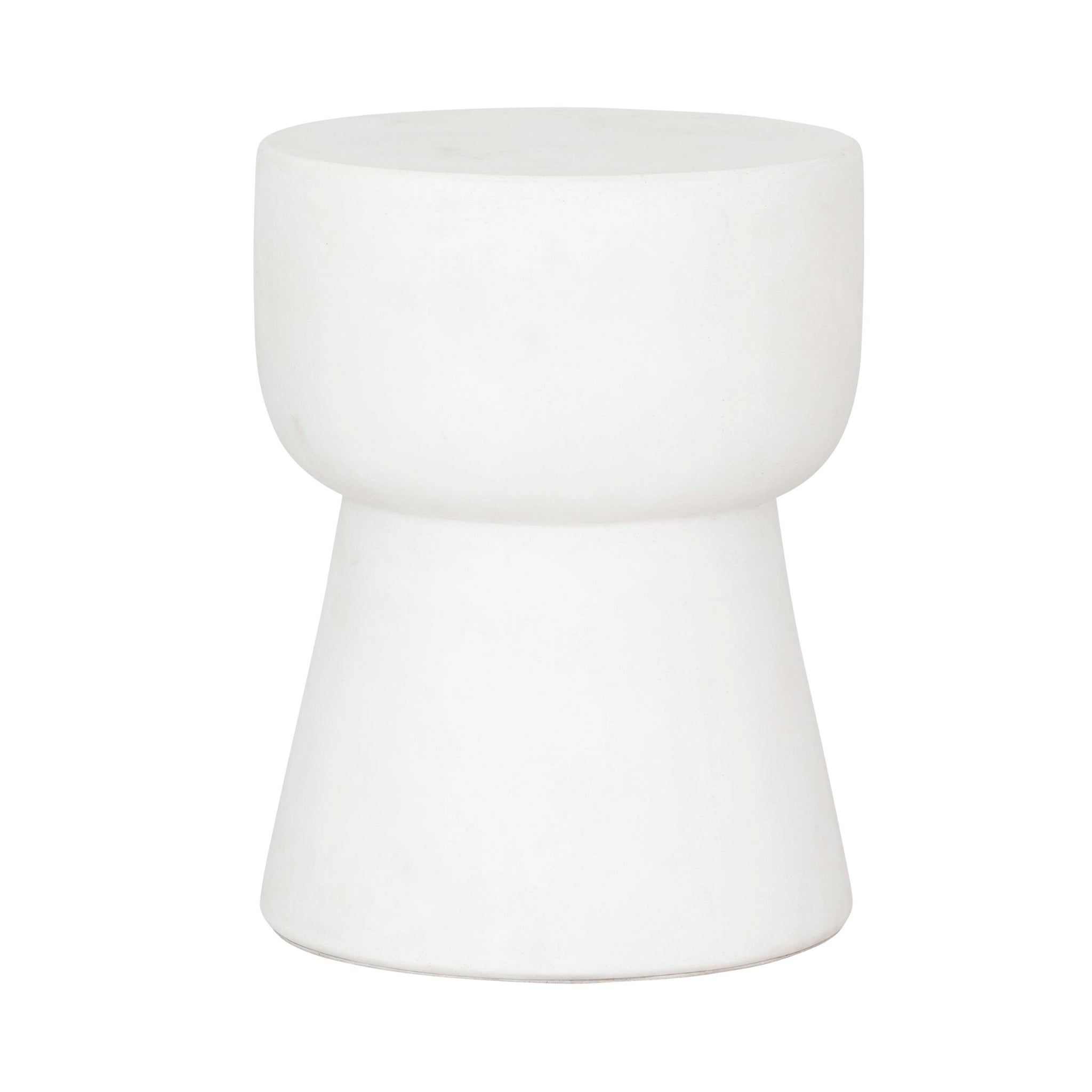 Mesa auxiliar Matta Grande Ø35 | Fibrocemento Blanco