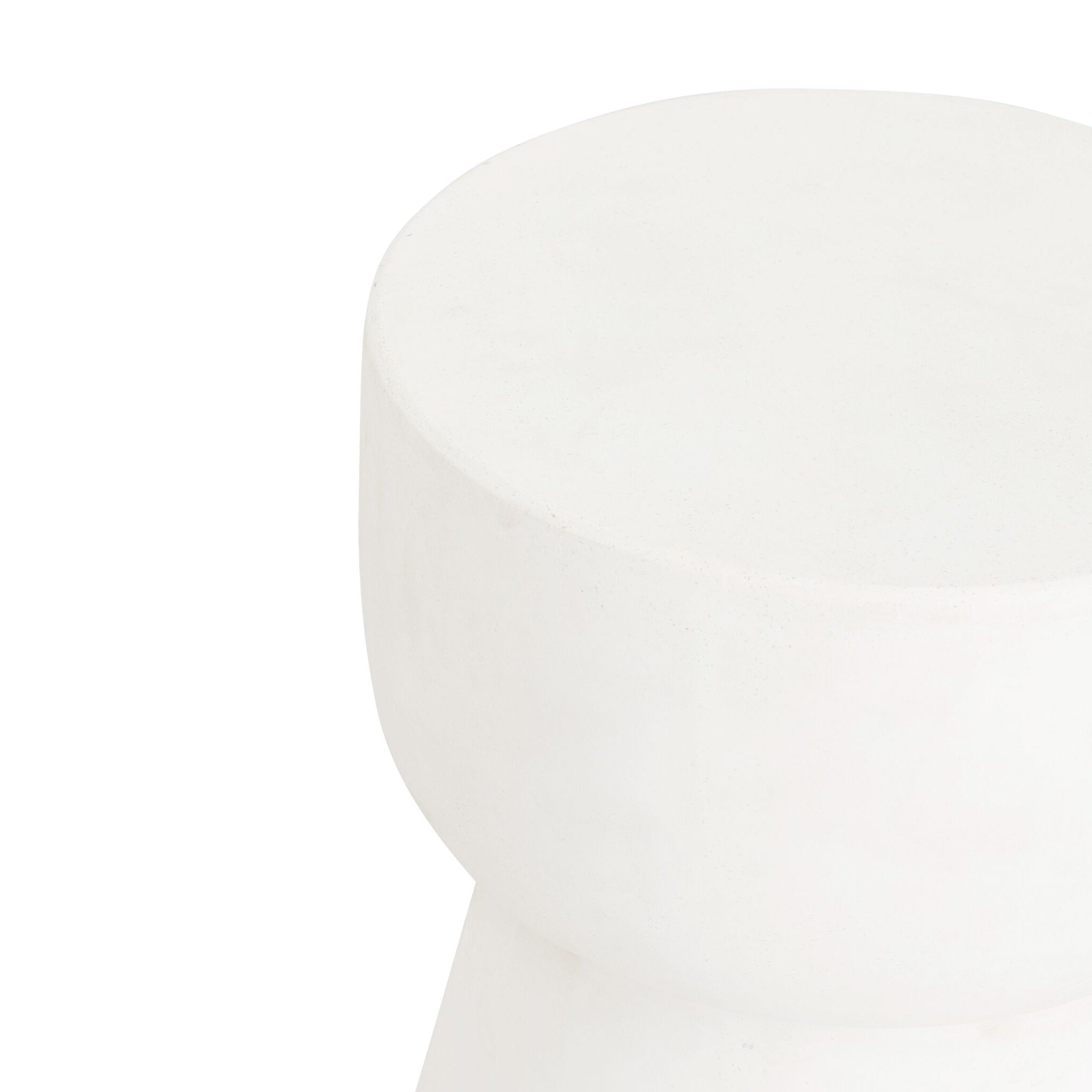 Mesa auxiliar Matta Pequeña Ø30 | Fibrocemento Blanco