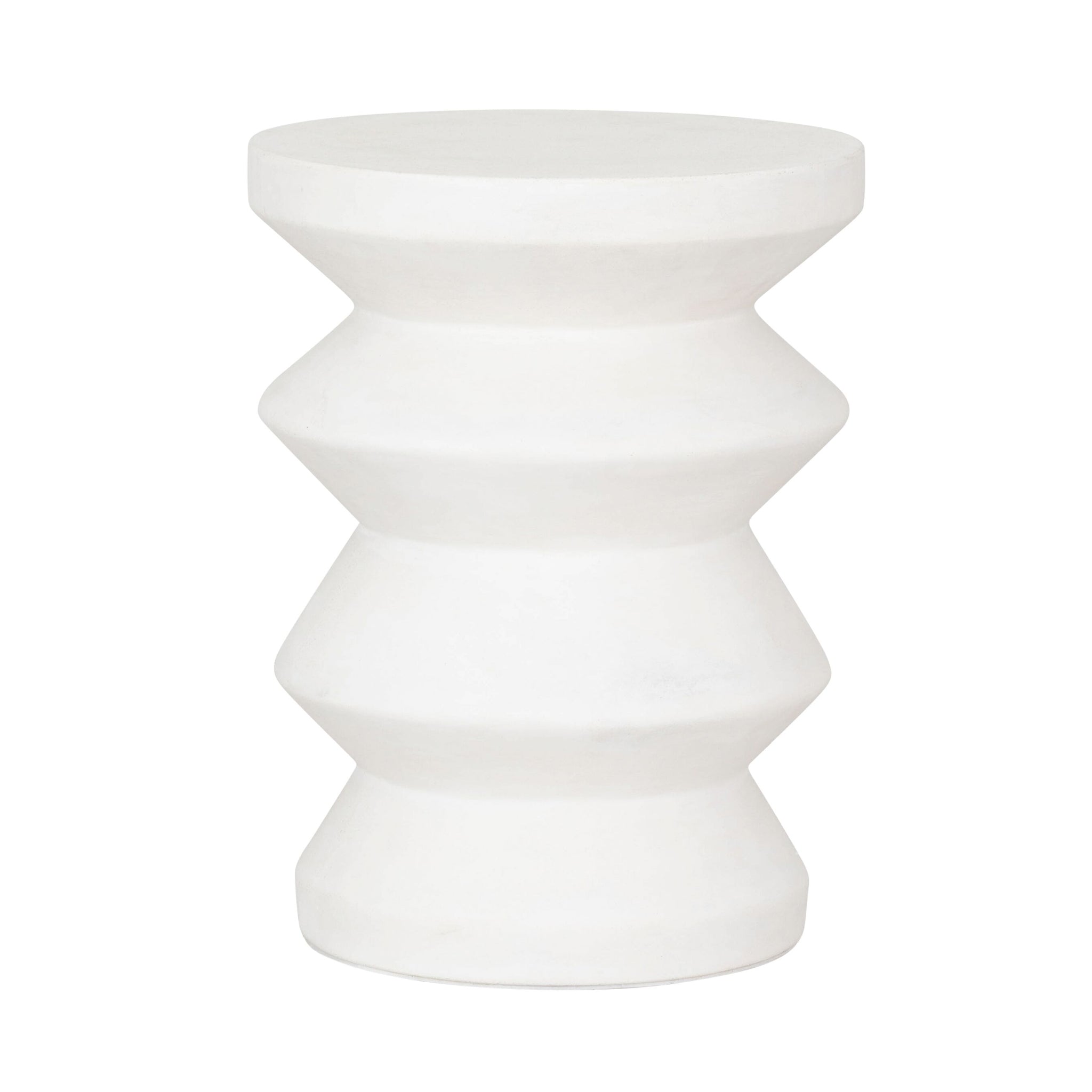 Mesa auxiliar Zia Ø34 | Fibrocemento Blanco