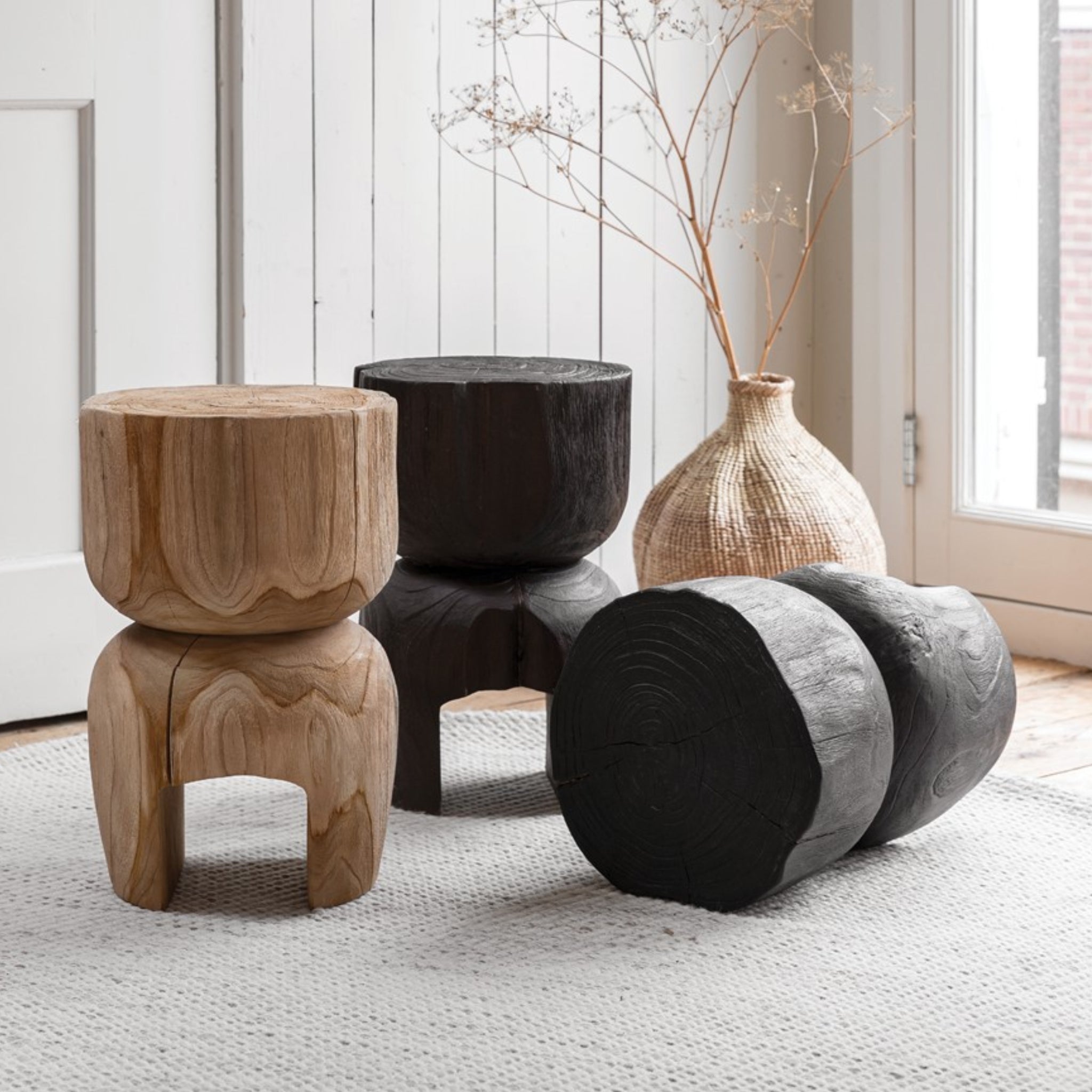 Bijzettafel Orba Ø30x45cm | Natuurlijk teak