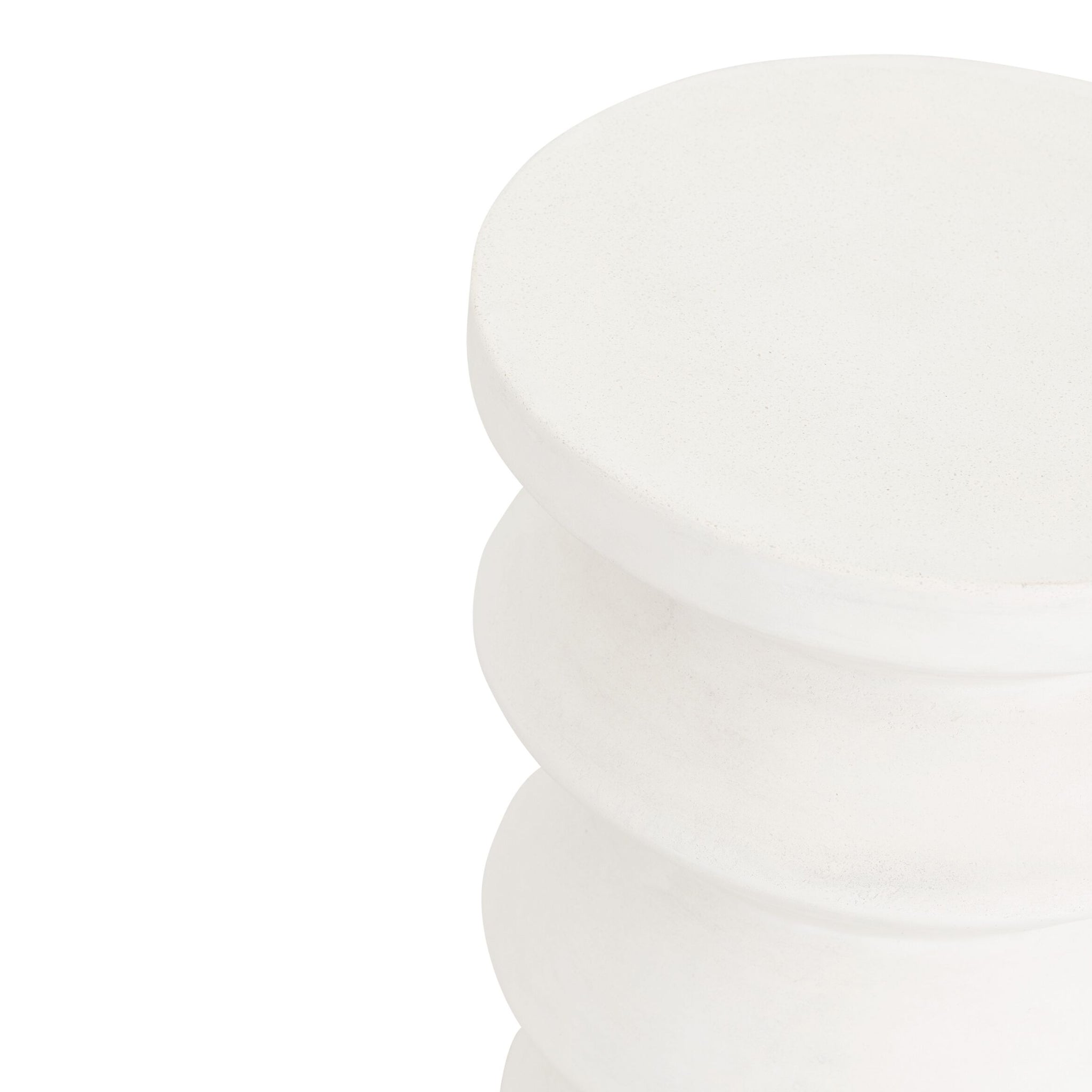Mesa auxiliar Zia Ø34 | Fibrocemento Blanco