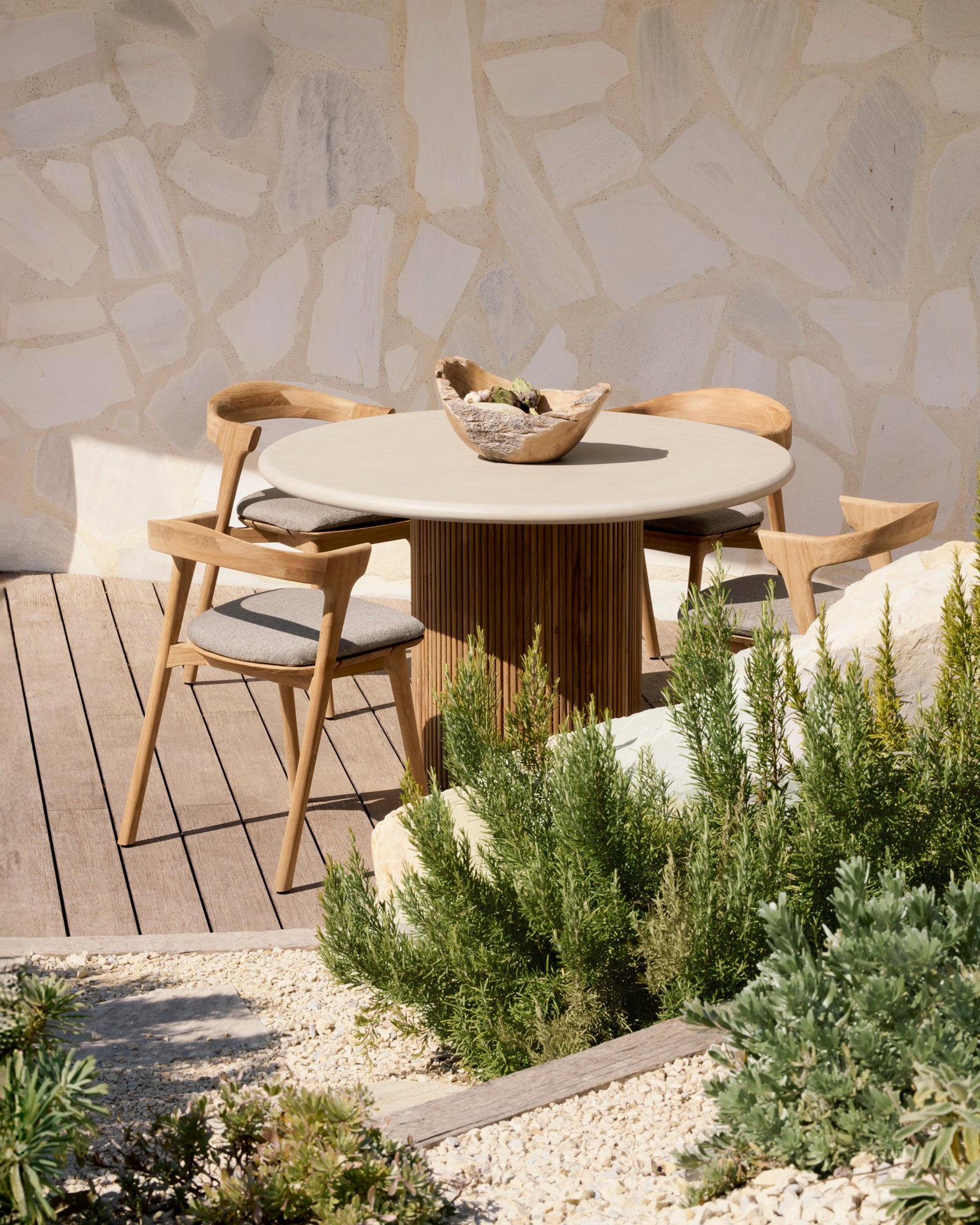 Ethnicraft | Mesa de comedor exterior Roller Max | Ø125 cm
