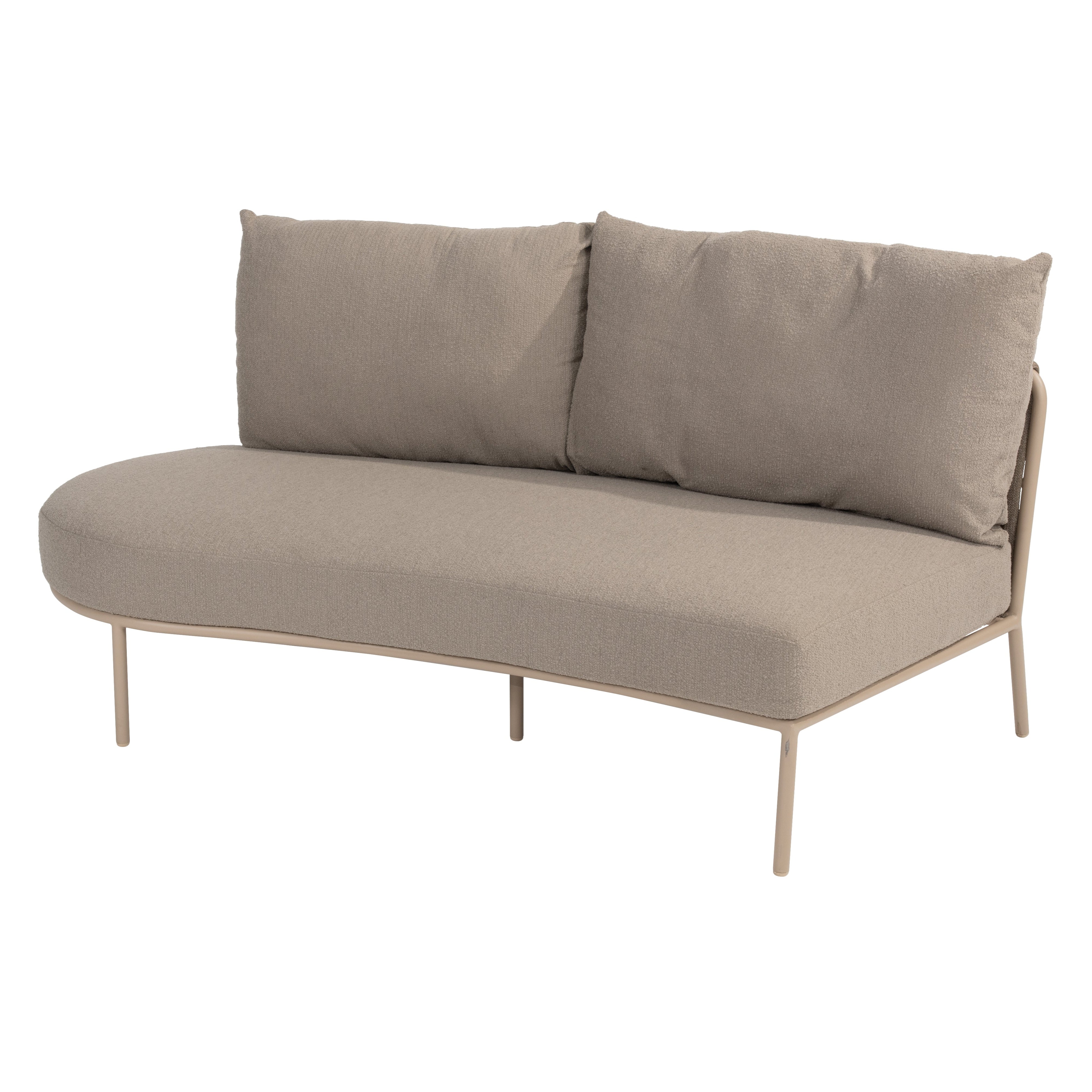 COMINO ORGANIC EIND MODULE RECHTS | LATTE MET 3 KUSSENS