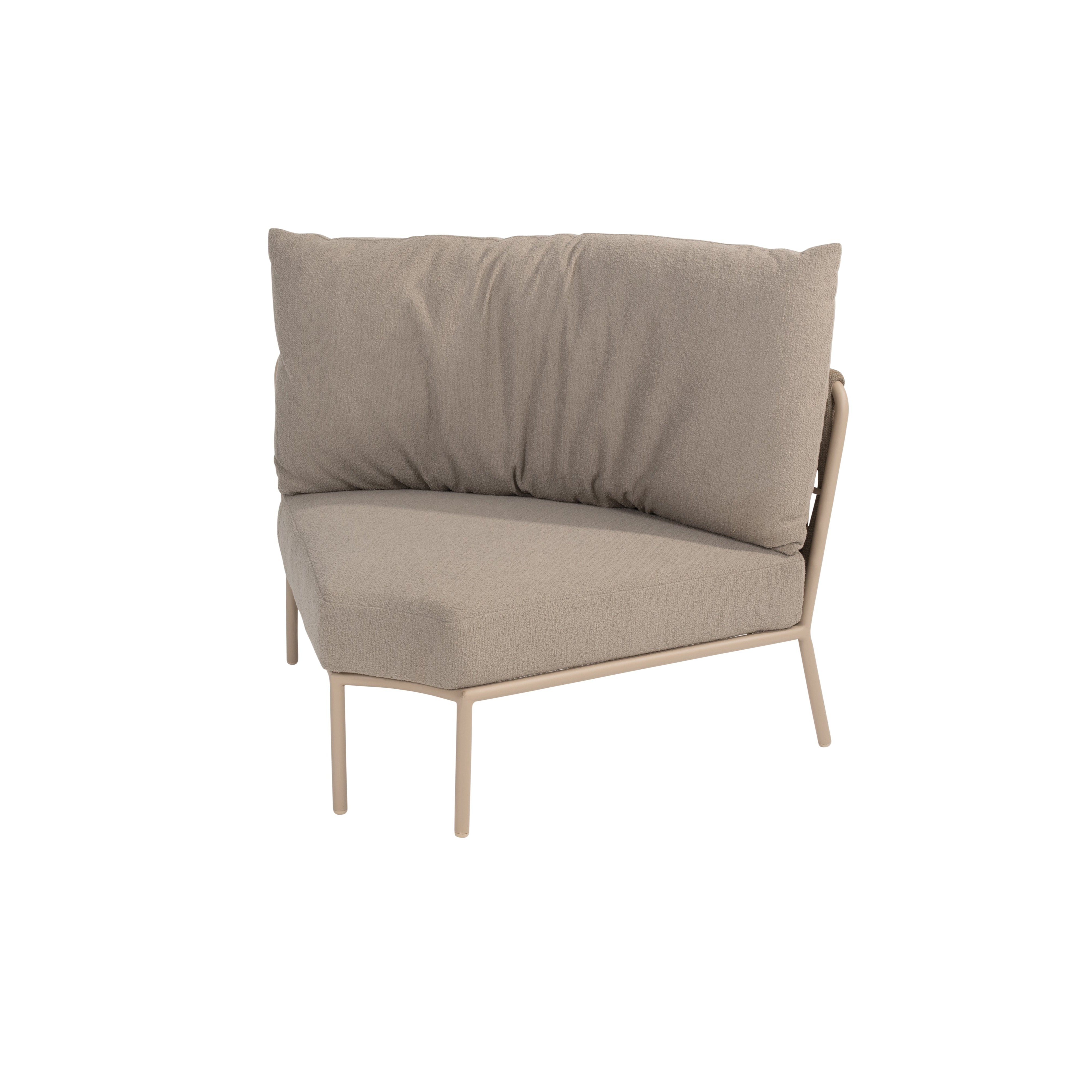 COMINO ORGANIC XL HOEK | LATTE MET 2 KUSSENS