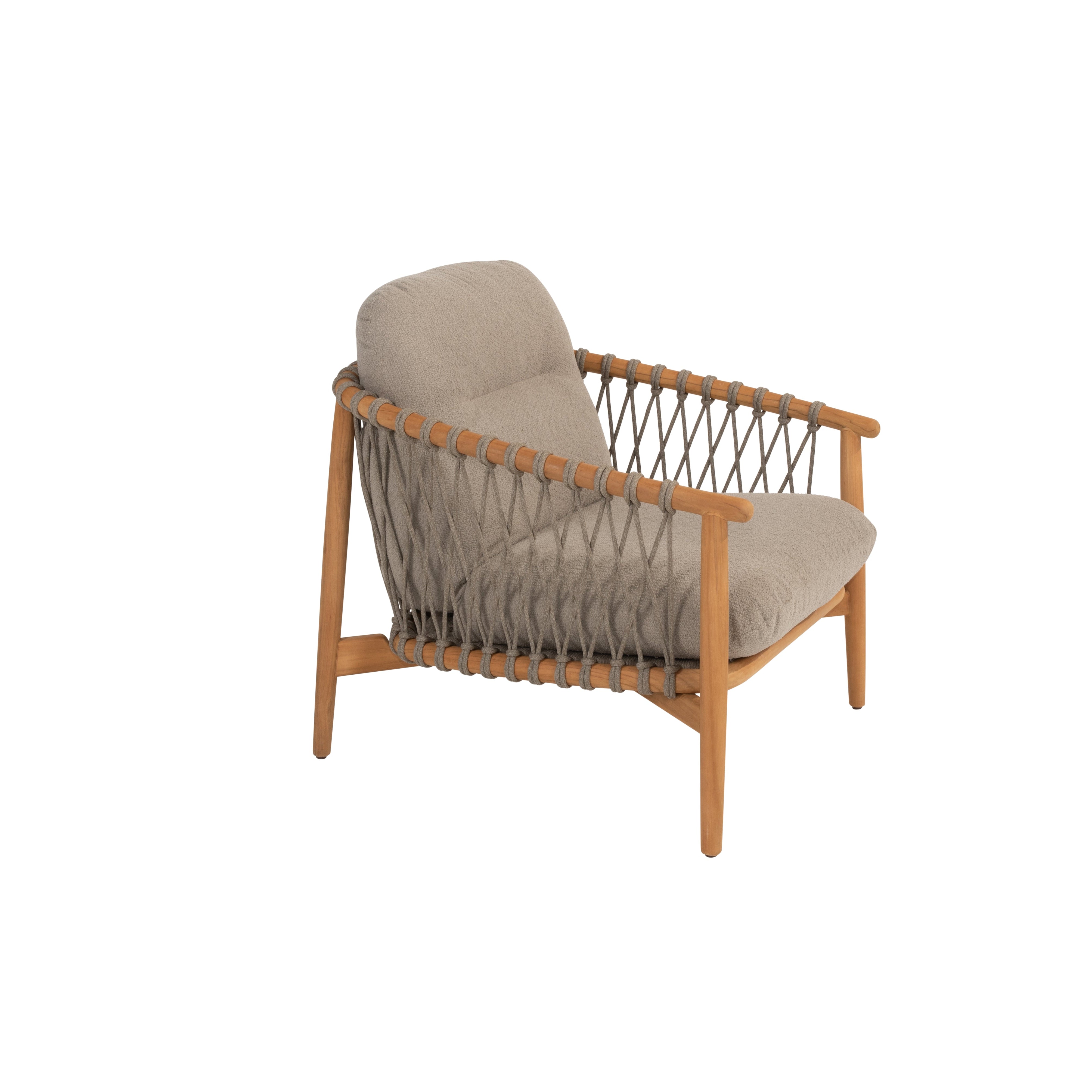 NORA LIVING CHAIR NATURAL TEAK | MET KUSSENSET