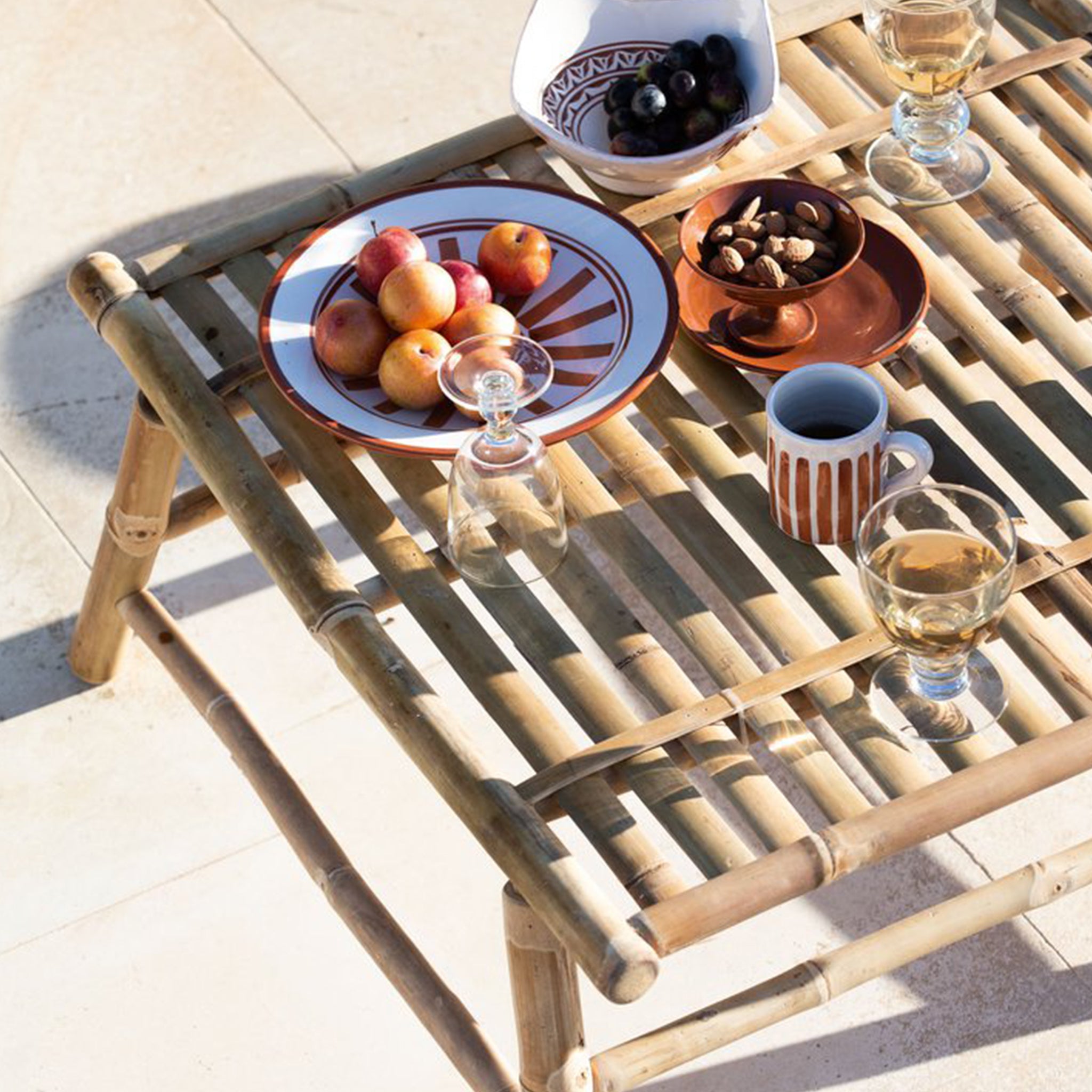 Bambus Lounge Table | 70 X 70 X H 32 CM