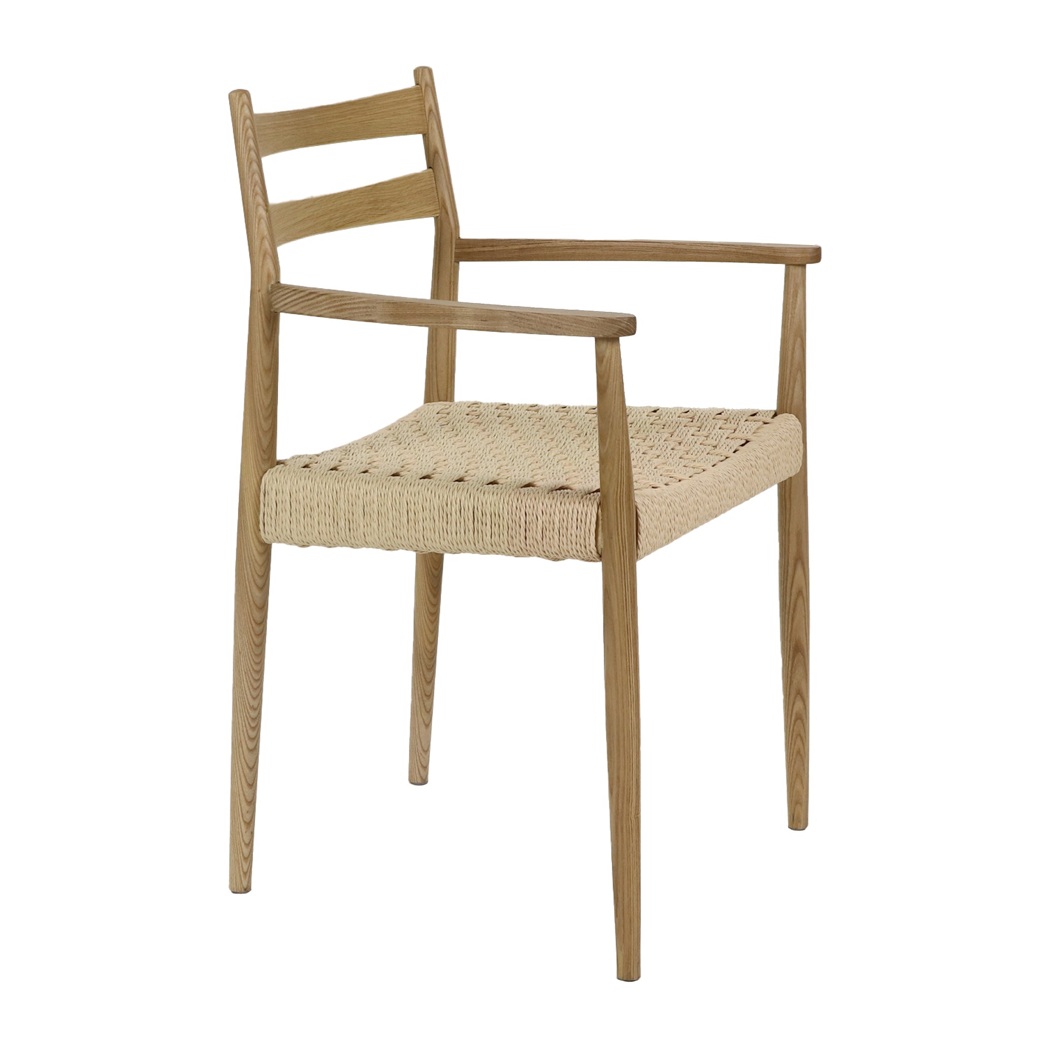 Silla de comedor Ponou | Madera de fresno y papel | Natural