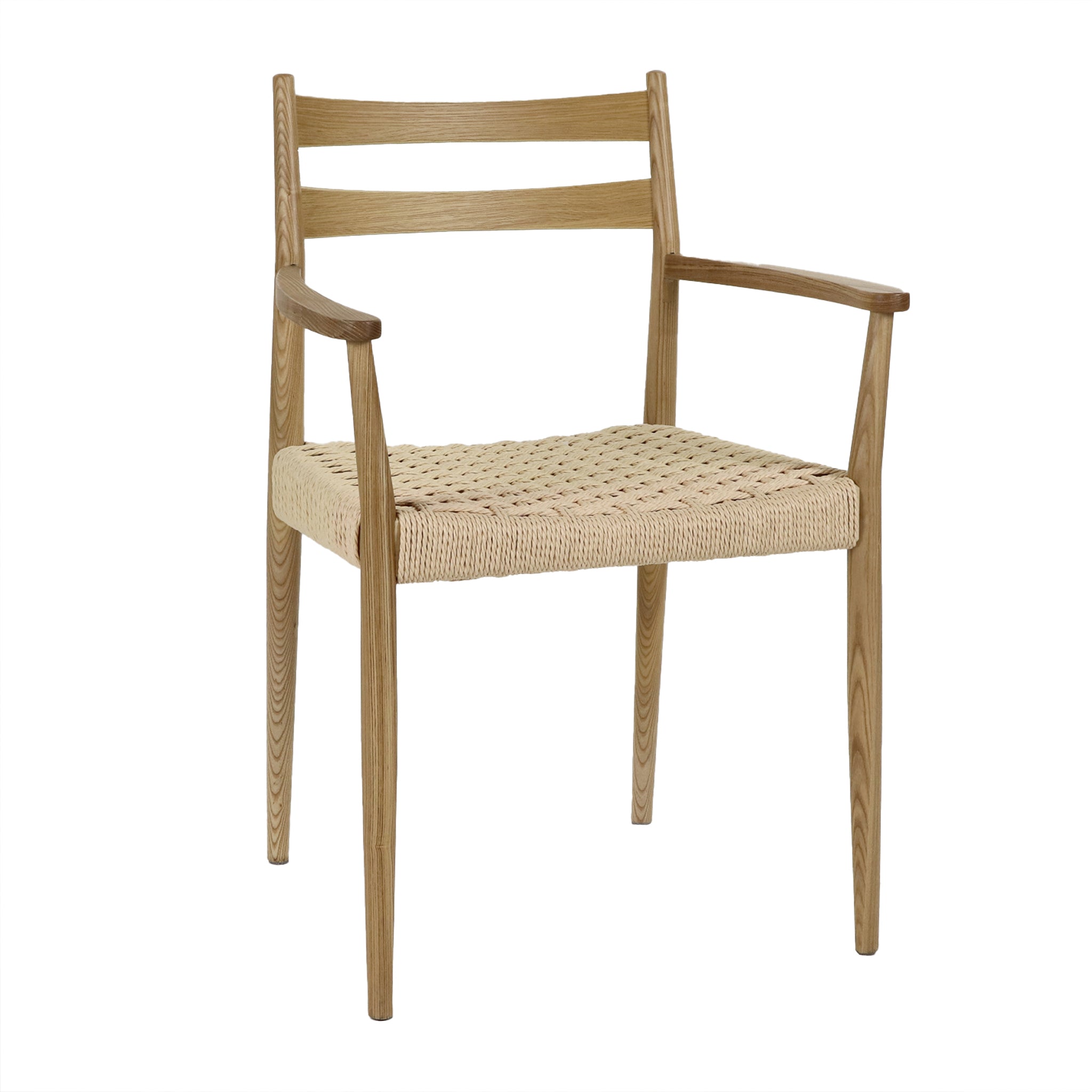 Silla de comedor Ponou | Madera de fresno y papel | Natural
