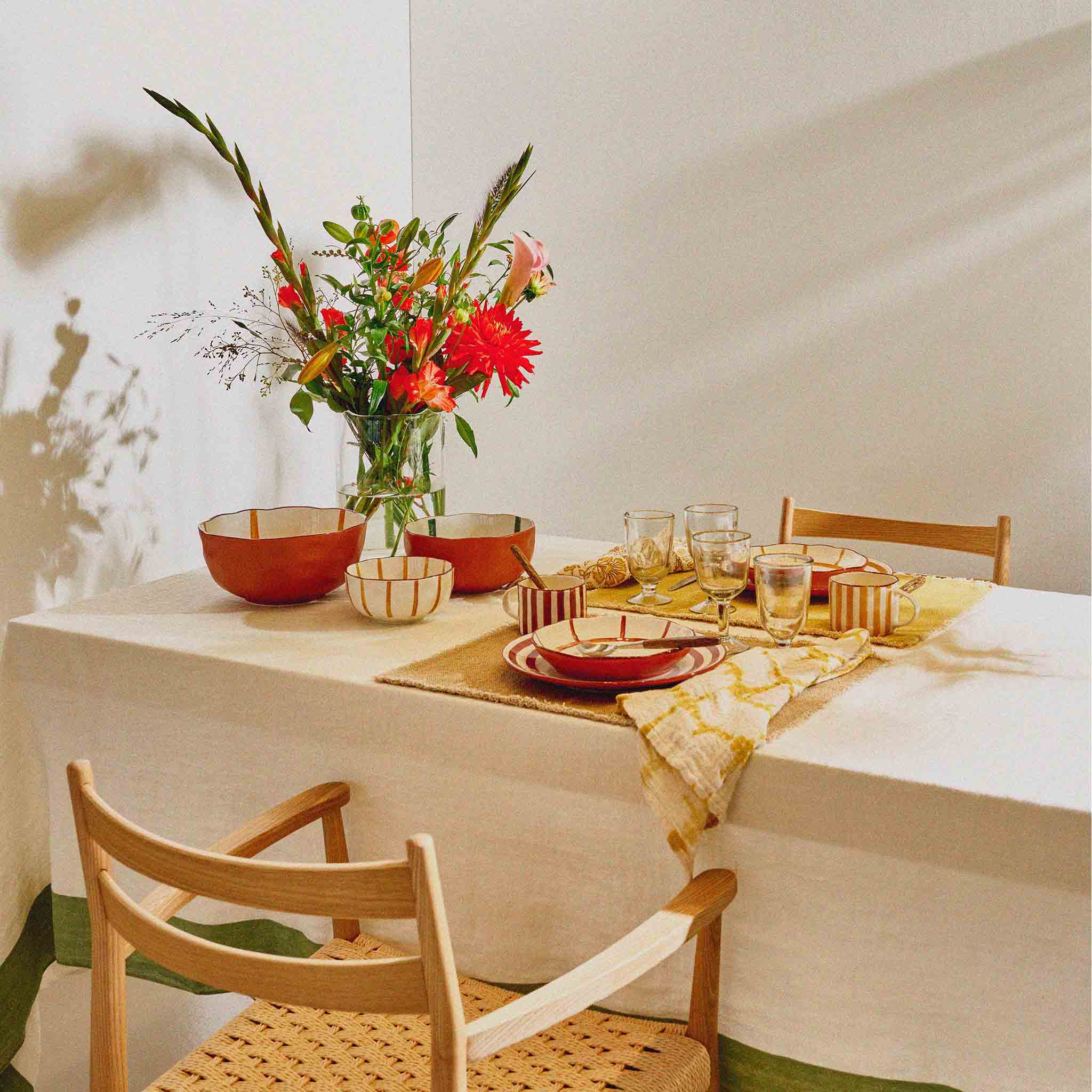 Silla de comedor Ponou | Madera de fresno y papel | Natural