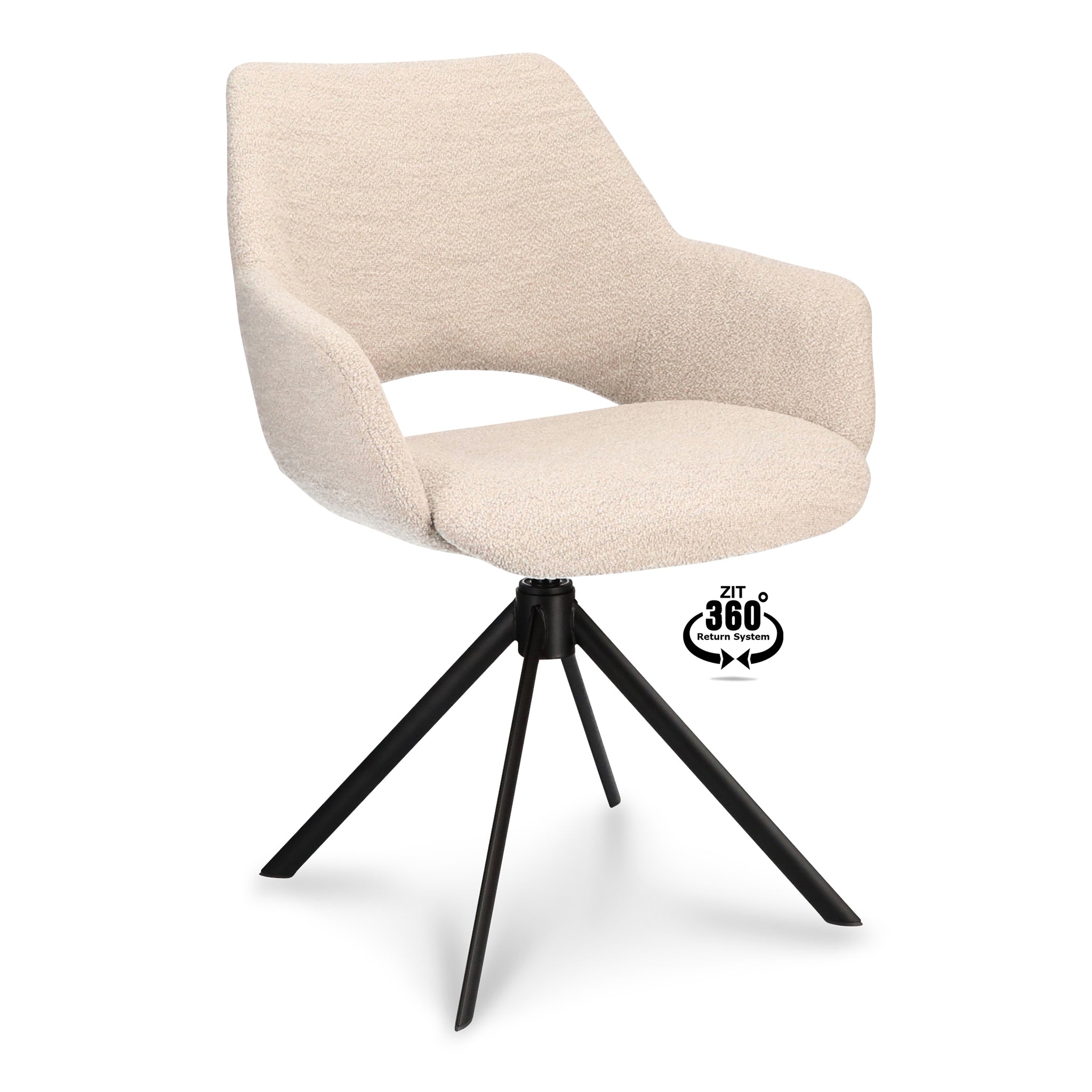 Soka Dining Chair | Black 360˚ Return System | Natural