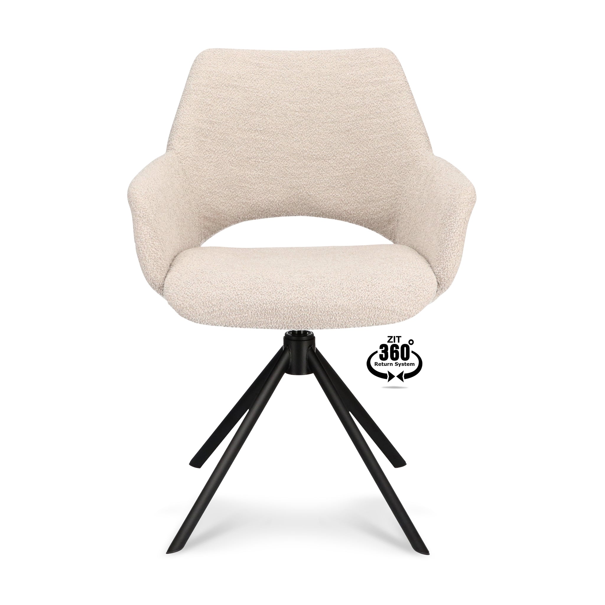 Soka Dining Chair | Black 360˚ Return System | Natural