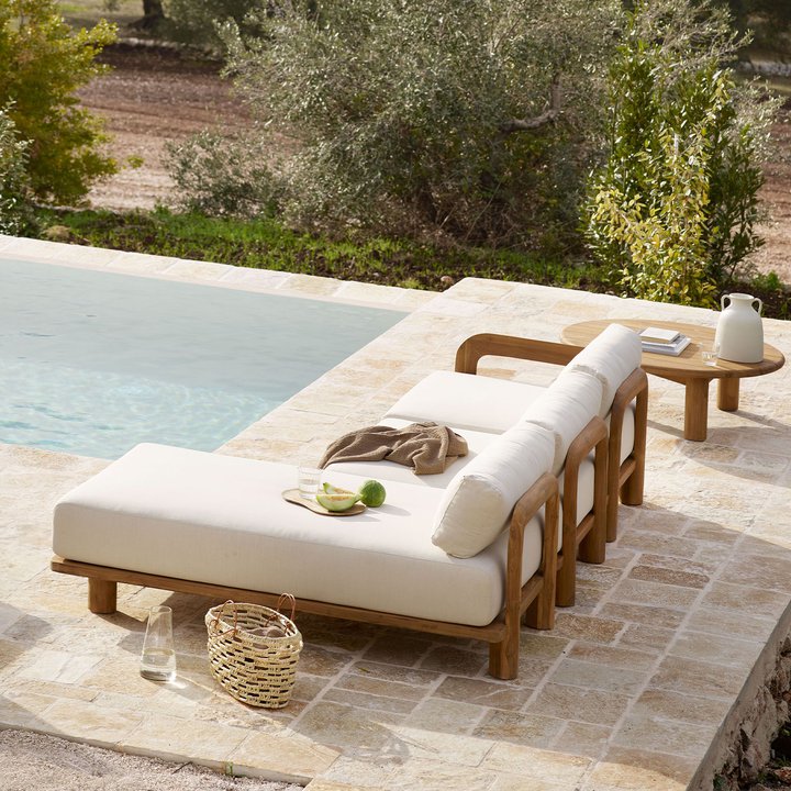 MODULE | RECYCLED TEAK | LONG 90 x 160 x 60/40