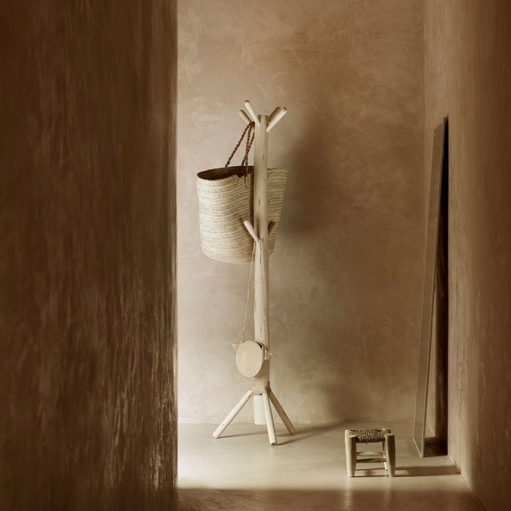 TRÍPODE | MADERA DE EUCALIPTO Y HOJAS DE PALMA | 180 CM